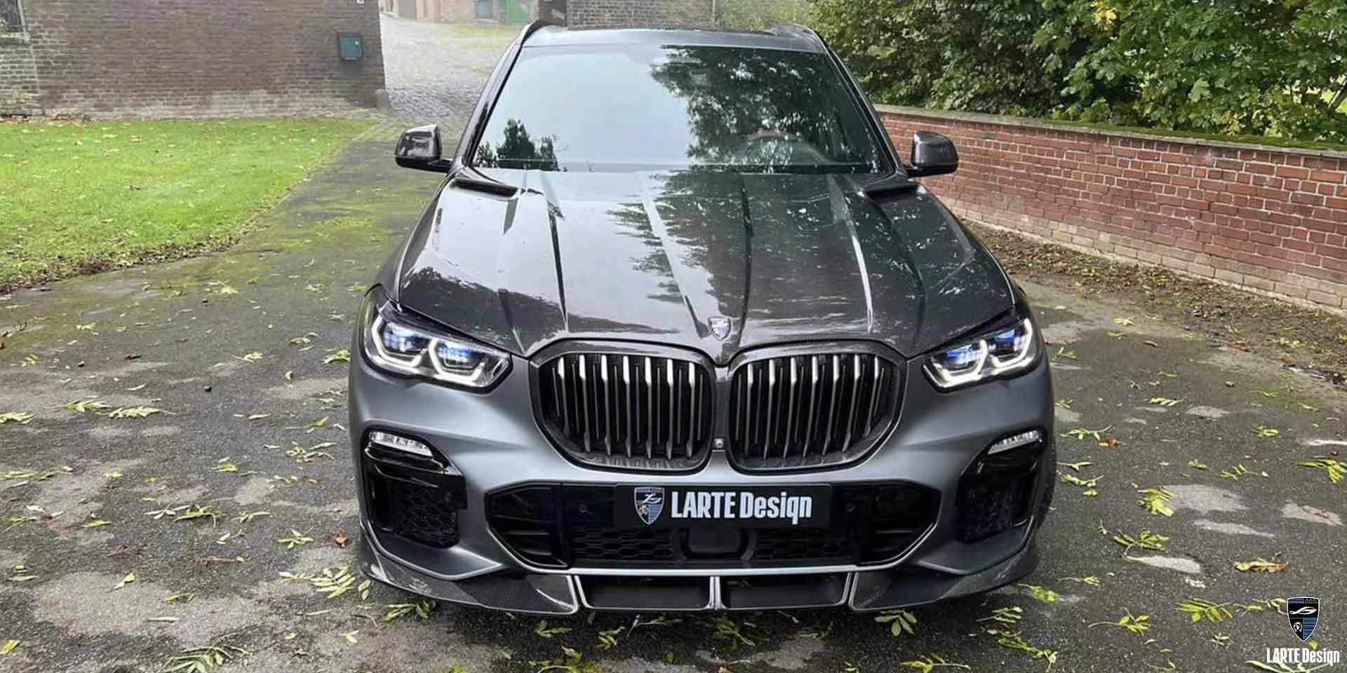 Aerodynamic front lip for BMW X5 M sport G05 xDrive 30d Silver Metallic from LARTE Design