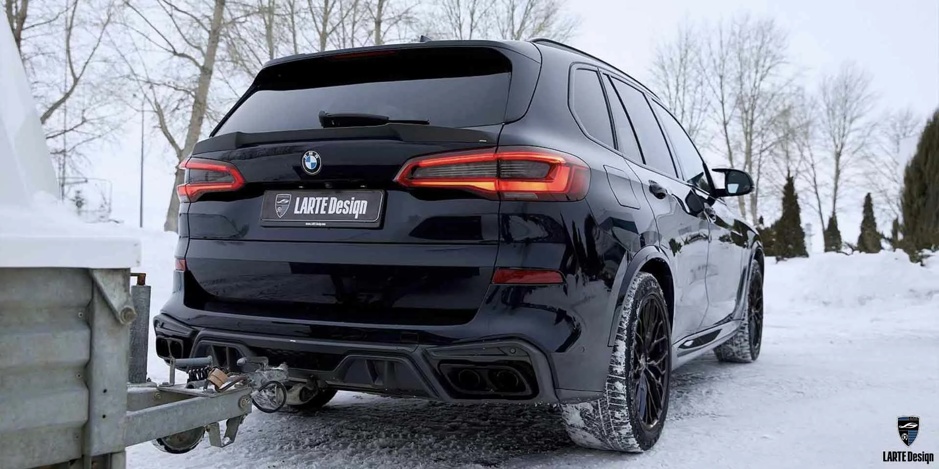 Anfrage für einen Kohlefaser-Addon-Diffusor für den BMW X5 M Sport G05 M50i in Schwarz-Saphir-Metallic
