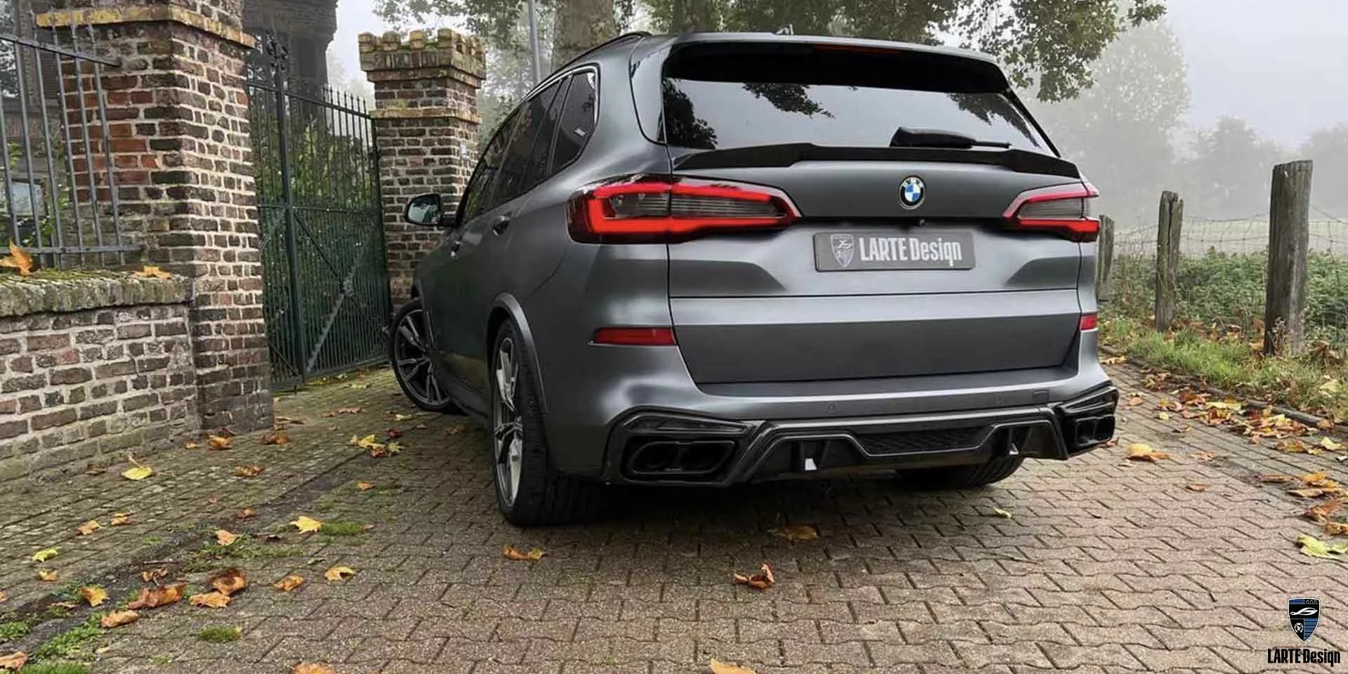 Kaufen Sie einen Heckschürzendiffusor aus Carbonfaser für den BMW X5 M Sport G05 M50i in Silber Metallic