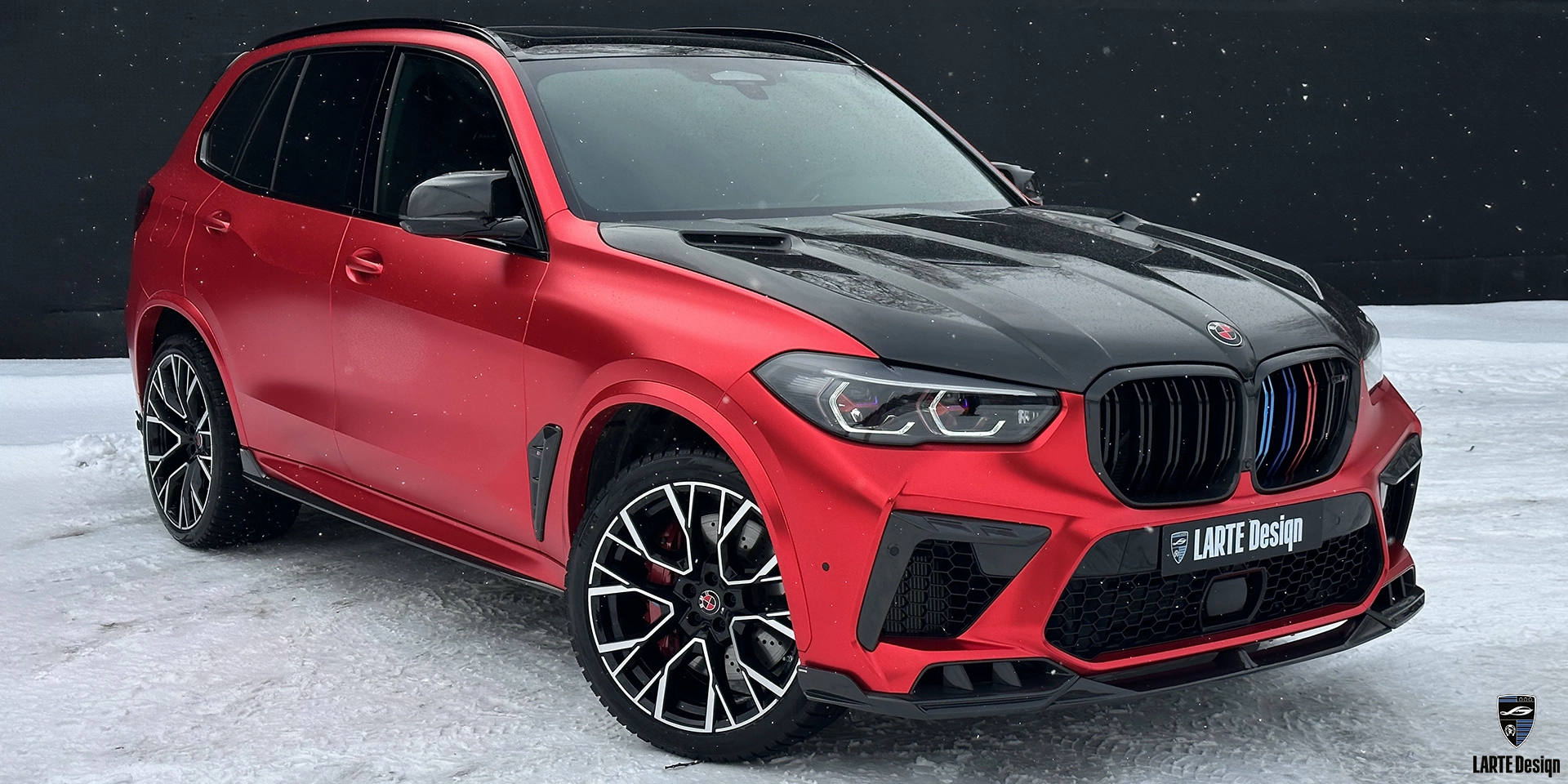Kaufen Kohlefaser frontlippe für BMW X5 M sport G05 in einer folie rot 2024