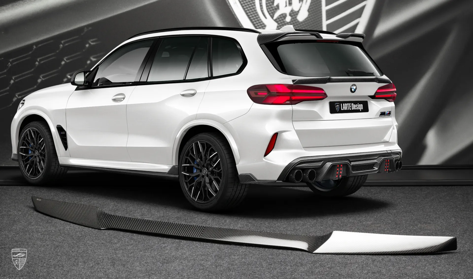 Trunk spoiler upgrade for your SUV BMW X5M F95 Facelift from LARTE Design