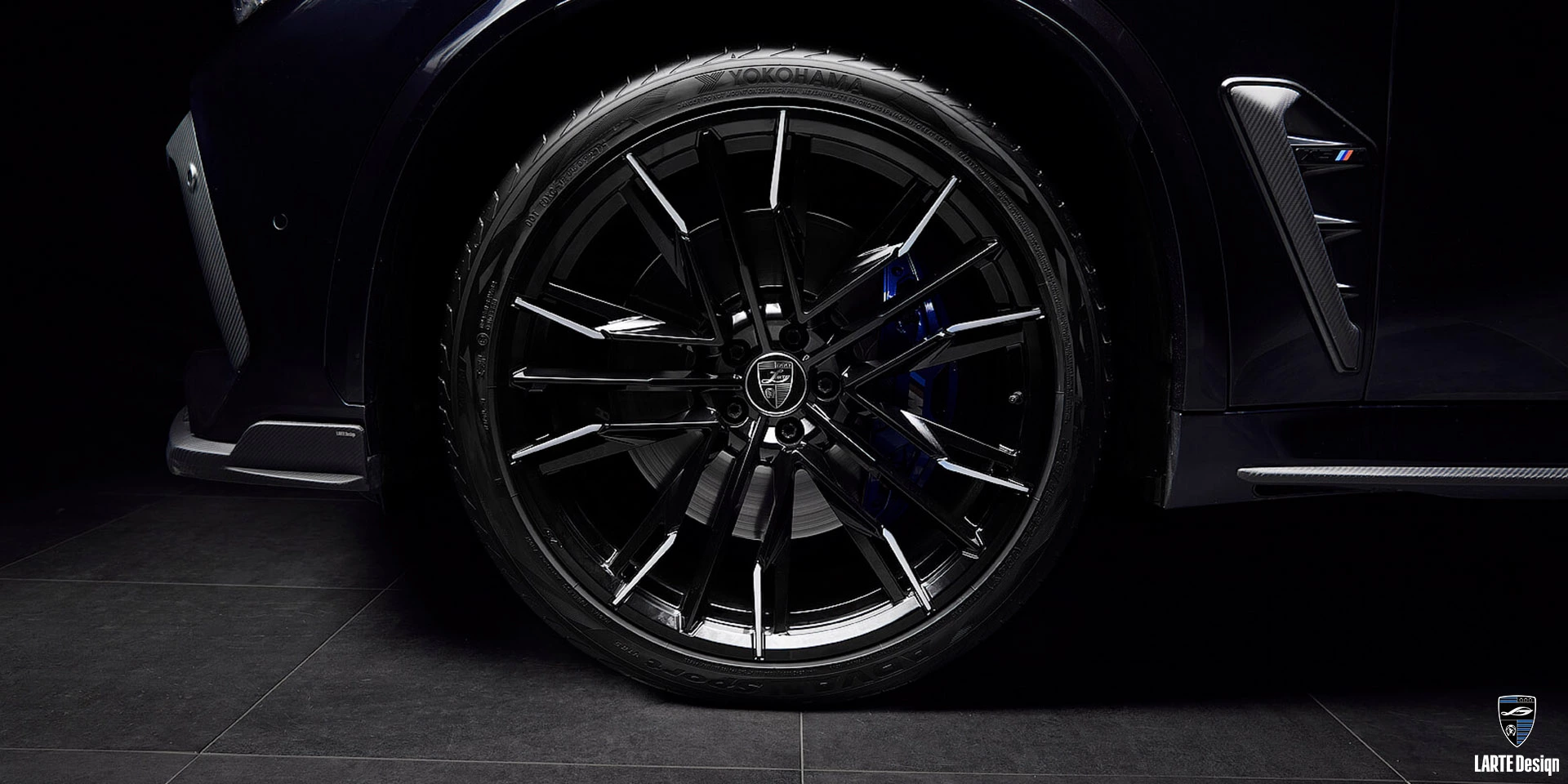 Order Custom Forged wheels for LARTE Performance BMW X5M Competition F95 Tanzanite Blue II Metallic