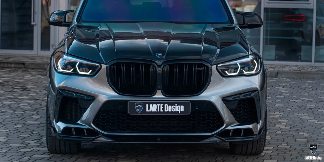 Kaufen Sie eine exklusive Kohlefaser-Motorhaube für den LARTE Performance BMW X5M Competition F95 in Dravitgrau Metallic