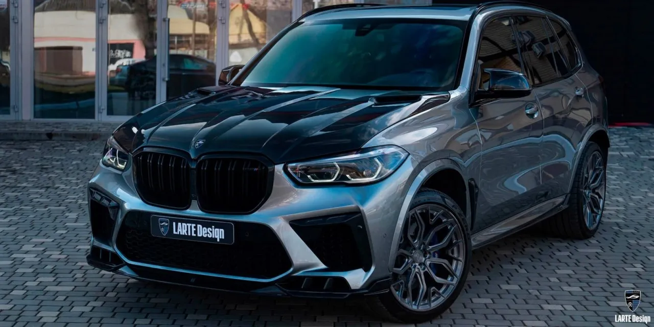 Preis für ein einzigartiges Kohlefaser-Karosseriekit für den LARTE Performance BMW X5M Competition F95 in Dravitgrau Metallic