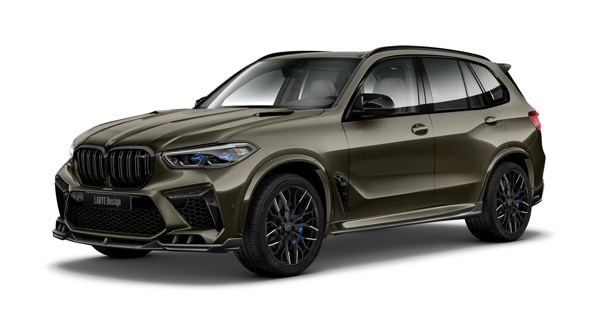 BMW X5M Competition F95 with painted body kit: front view shown in Manhattan