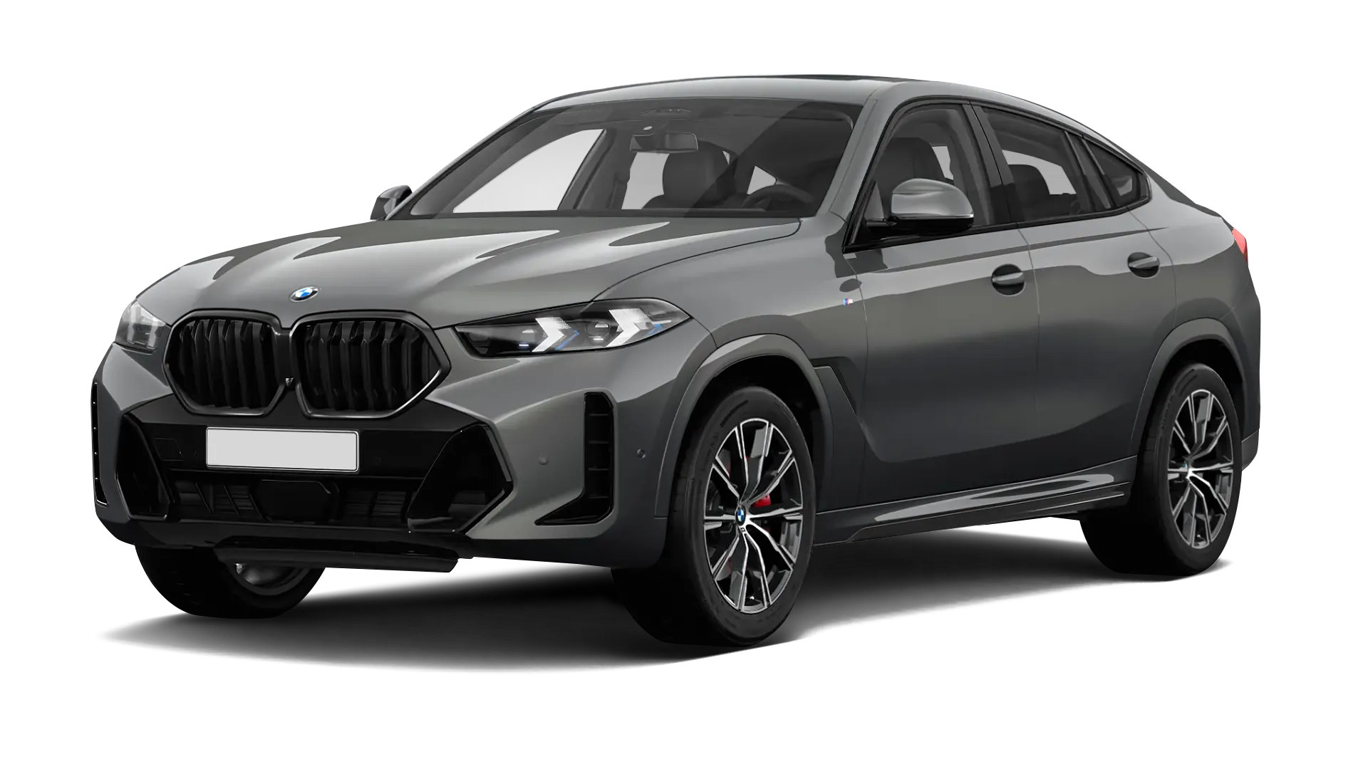 BMW X6 G06 LCI III Facelift serienmäßige Frontansicht in Dravit Grau Farbe