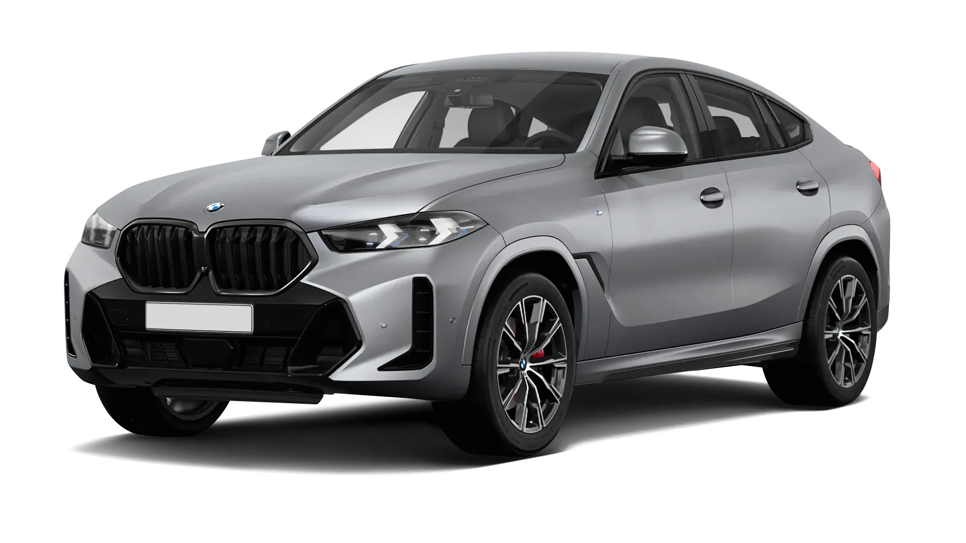 BMW X6 G06 LCI III Facelift mit lackiertem Karosserie-Kit: Frontansicht in Frozen Grau