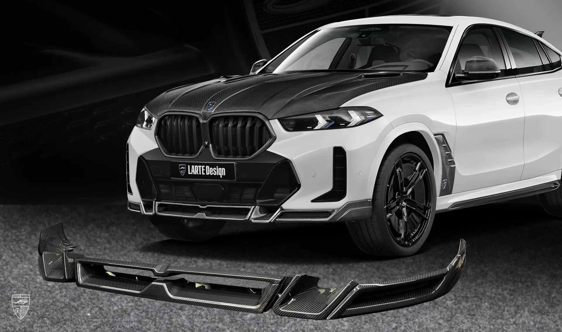 Front splitter upgrade for your SUV BMW X6 G06 LCI III Facelift from LARTE Design