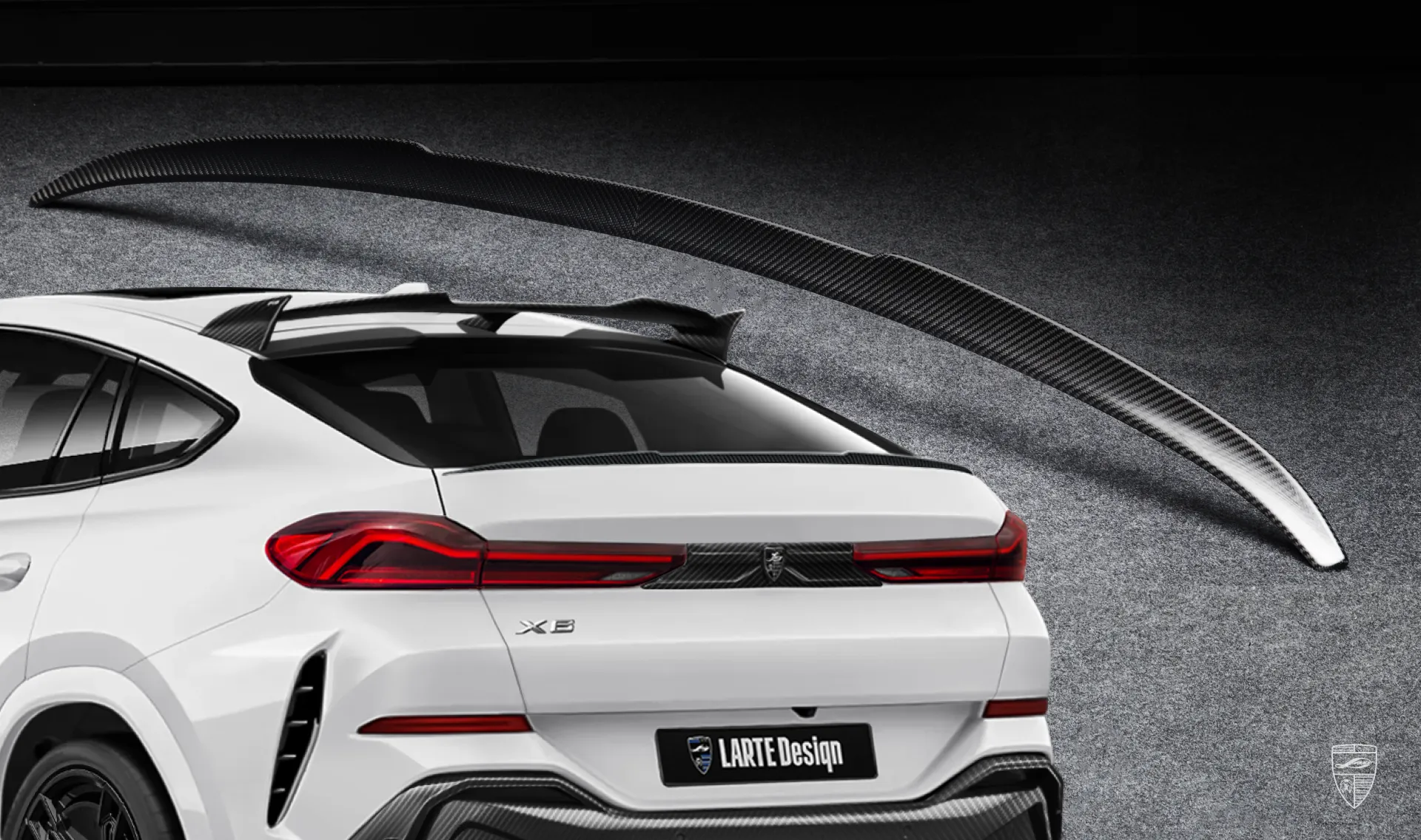 Trunk spoiler for your BMW X6 G06 LCI III Facelift in the appearance package by LARTE Design