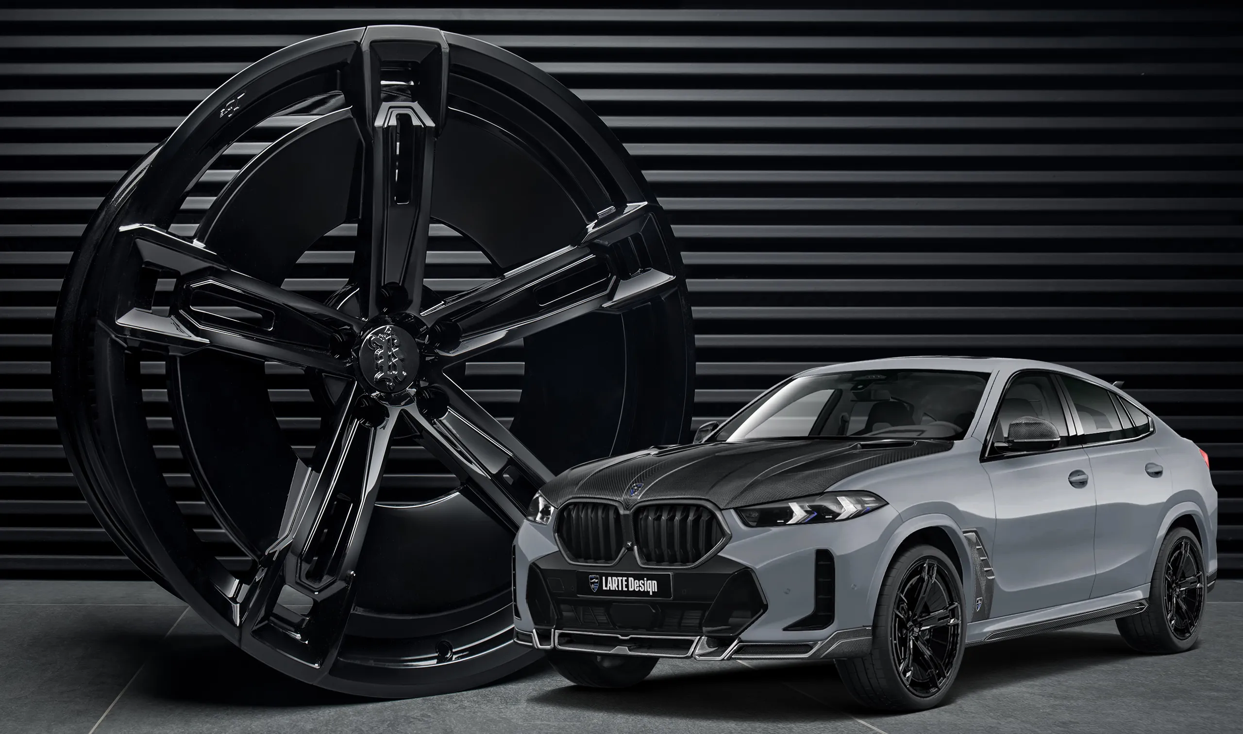 Forged rims upgrade for the luxury car BMW X6 G06 LCI III Facelift from LARTE Design