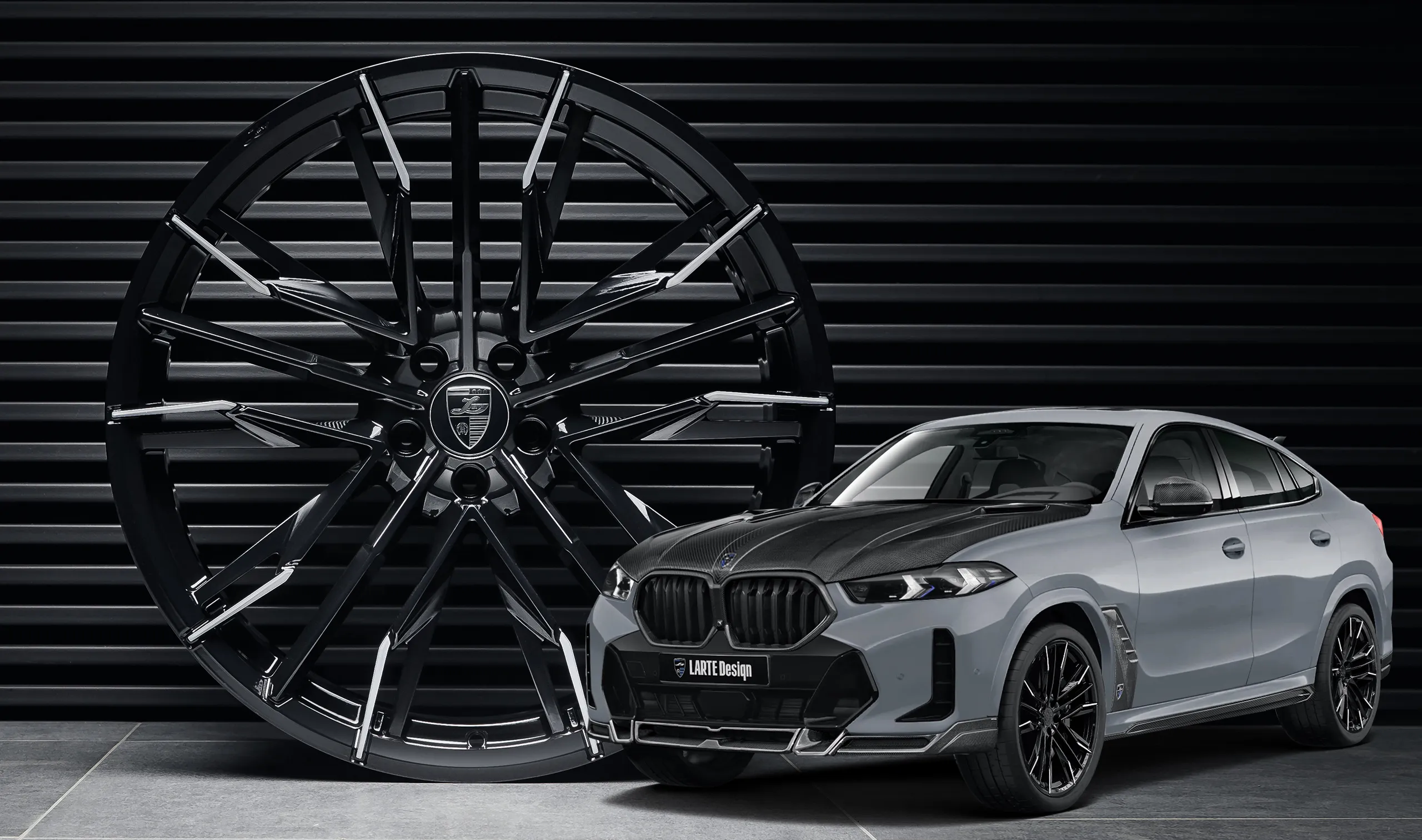 Forged wheels upgrade for the luxury car BMW X6 G06 LCI III Facelift from LARTE Design