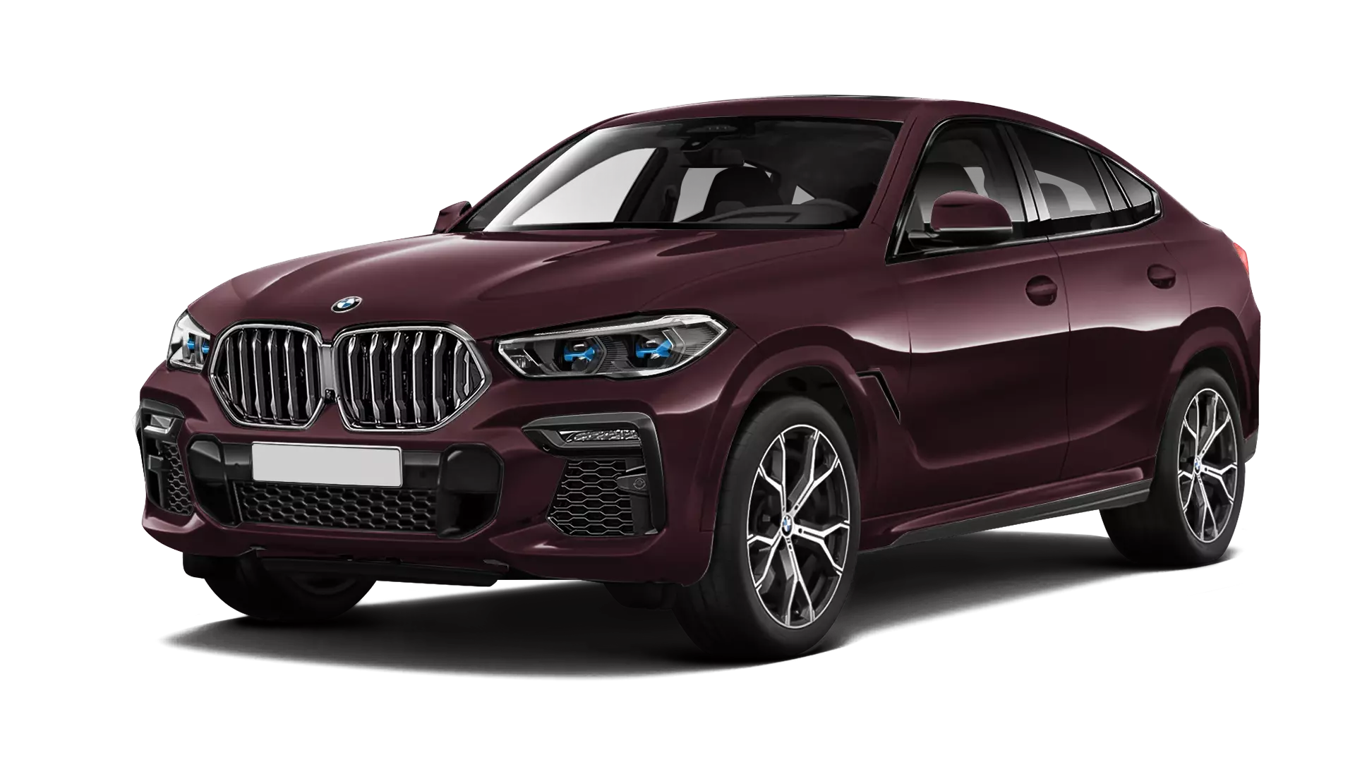 BMW X6 stock front view in ametrine