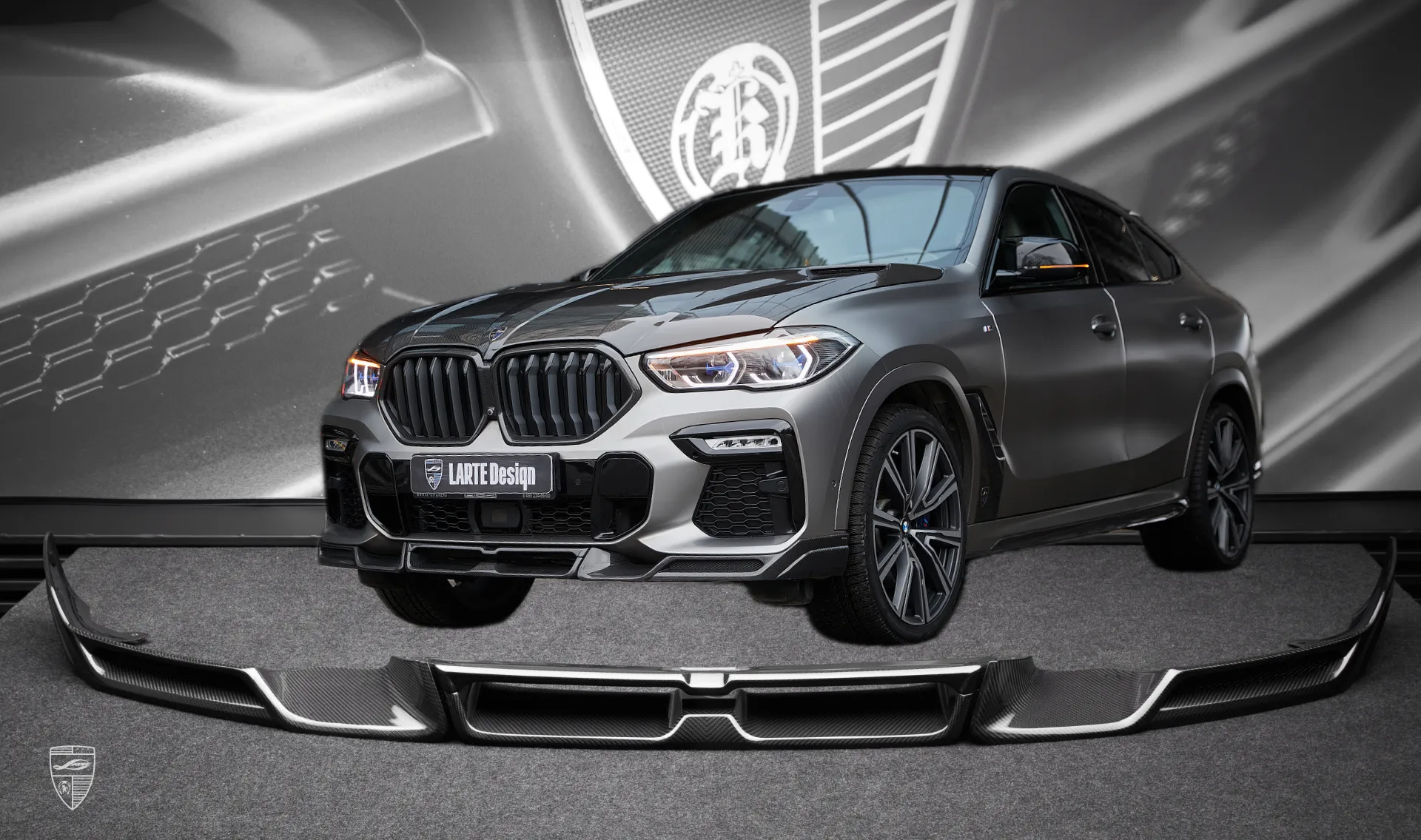 Front bumper splitter upgrade for your SUV BMW X6 G06 from LARTE Design