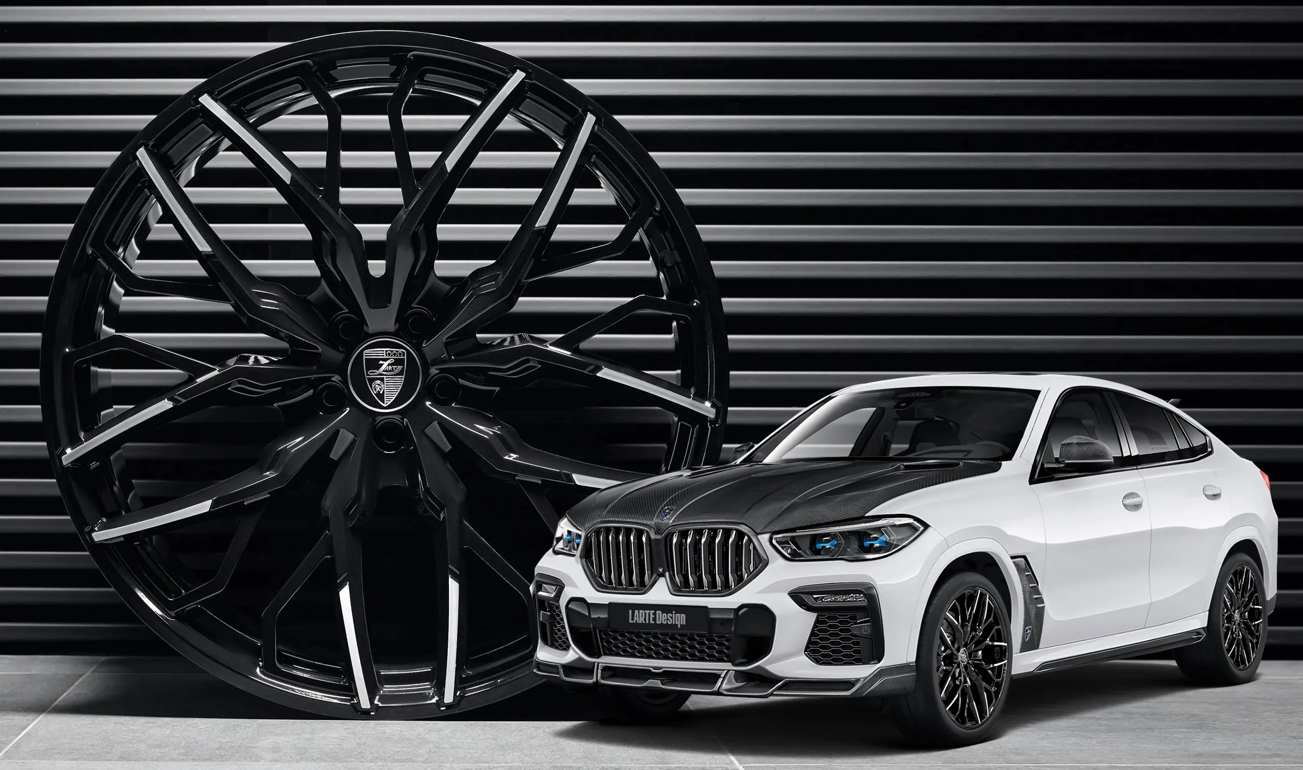 Forged wheels upgrade for the luxury car BMW X6 G06 from LARTE Design