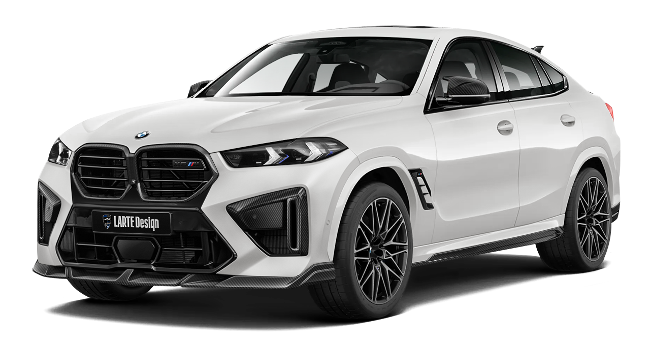 BMW X6M F96 LCI 2023 front look for Exclusive body kit option
