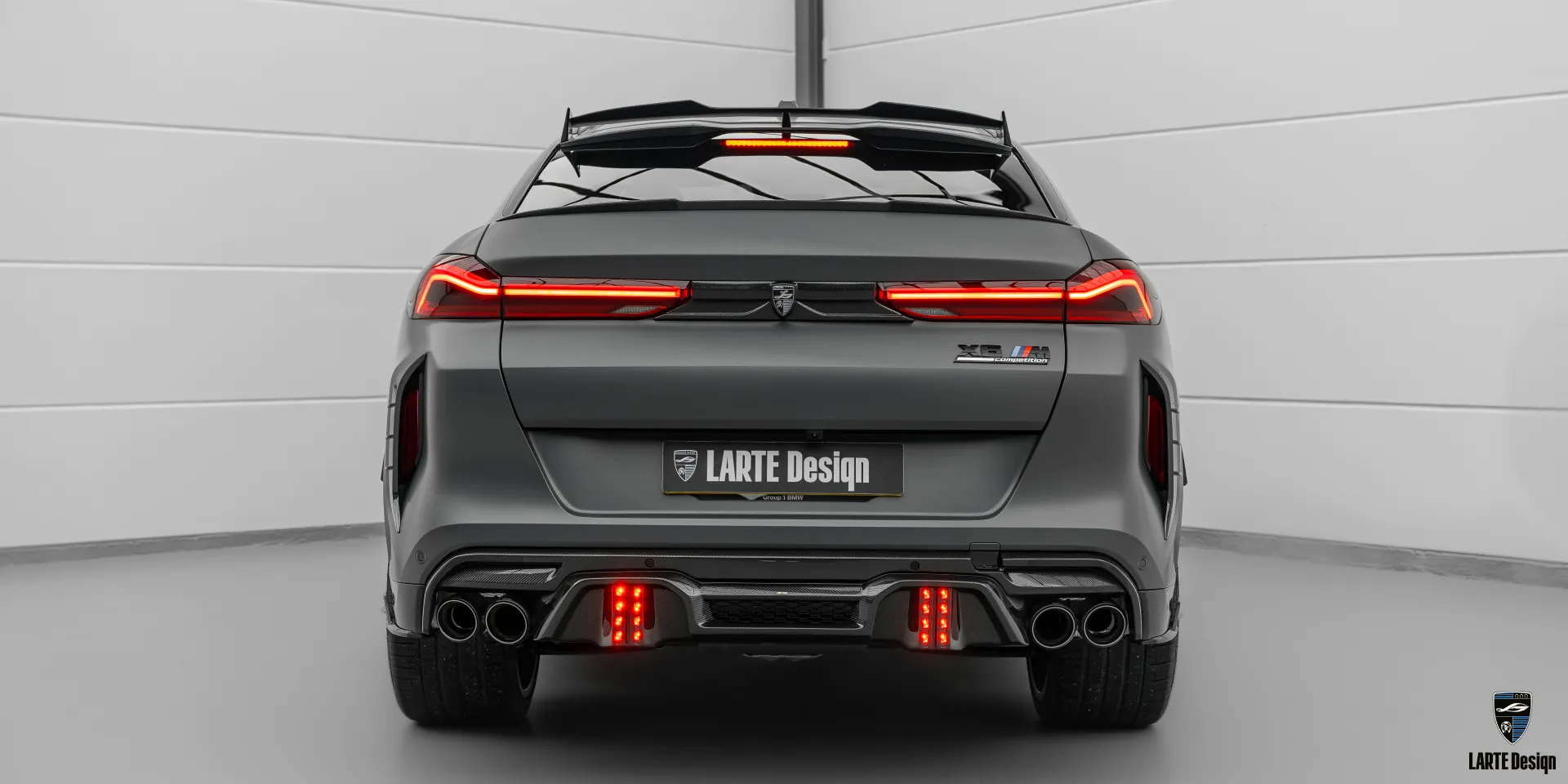 Custom Grey BMW X6M Facelift with Styling Upgrade Grey BMW X6M Facelift tuned SUV with custom appearance package and premium upgrade