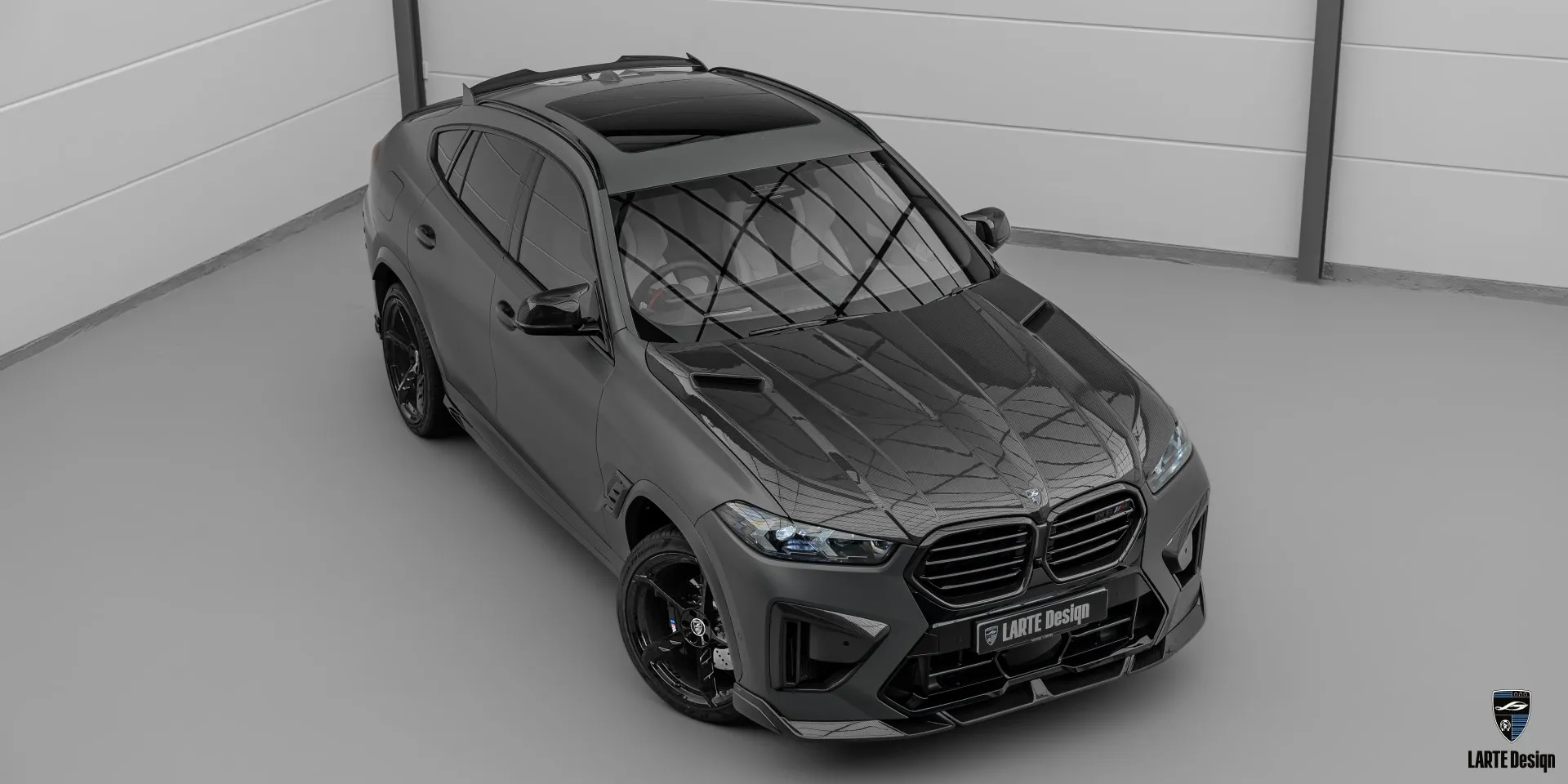 Grey Custom BMW X6M Facelift with Appearance Package Grey custom BMW X6M Facelift SUV with full appearance package and luxury upgrade