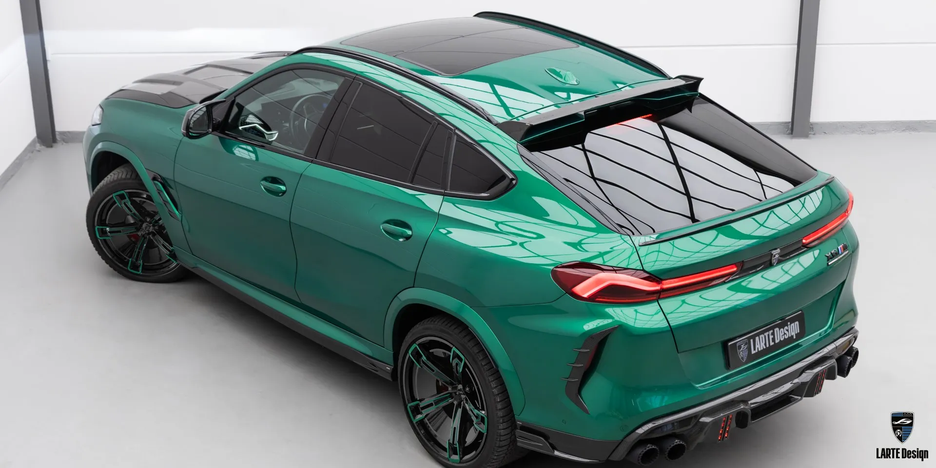 Rear angle showcasing BMW X6M Competition F96 III Facelift LCI with tuning enhancements​