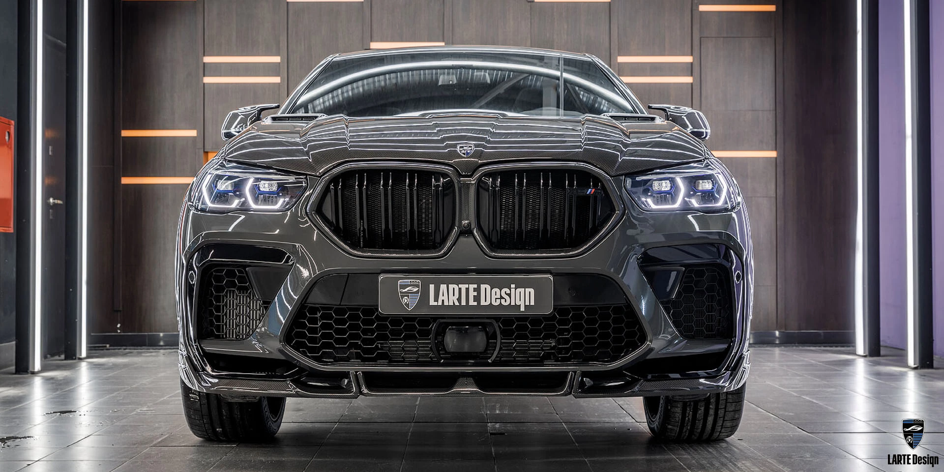 Fahrzeugdesign-Element: Seitenschweller für den LARTE Performance BMW X6 M Competition F96 in Dravitgrau metallic