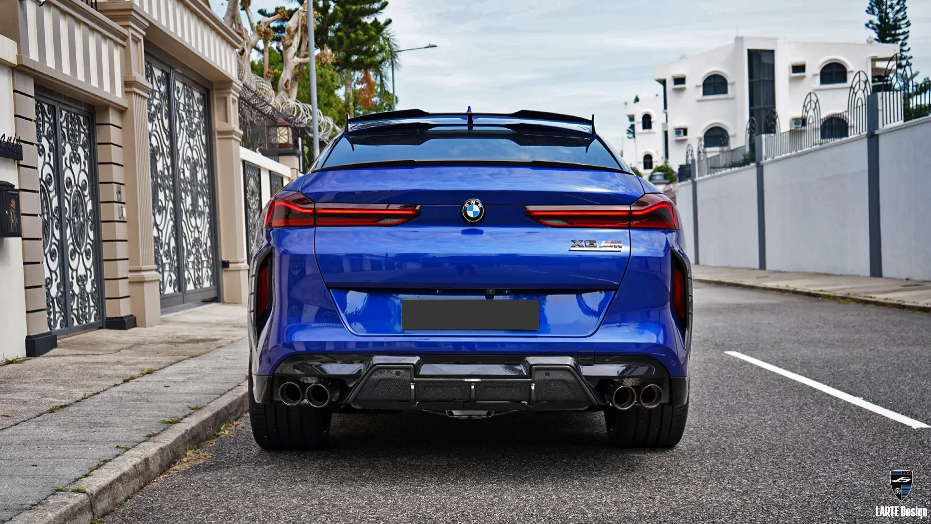 Rear bumper diffuser for BMW X6 M Competition F96 by LARTE Design