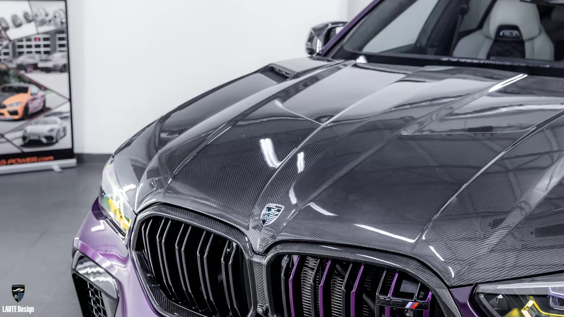 Carbon bonnet for BMW X6M Competition F96 by LARTE Design