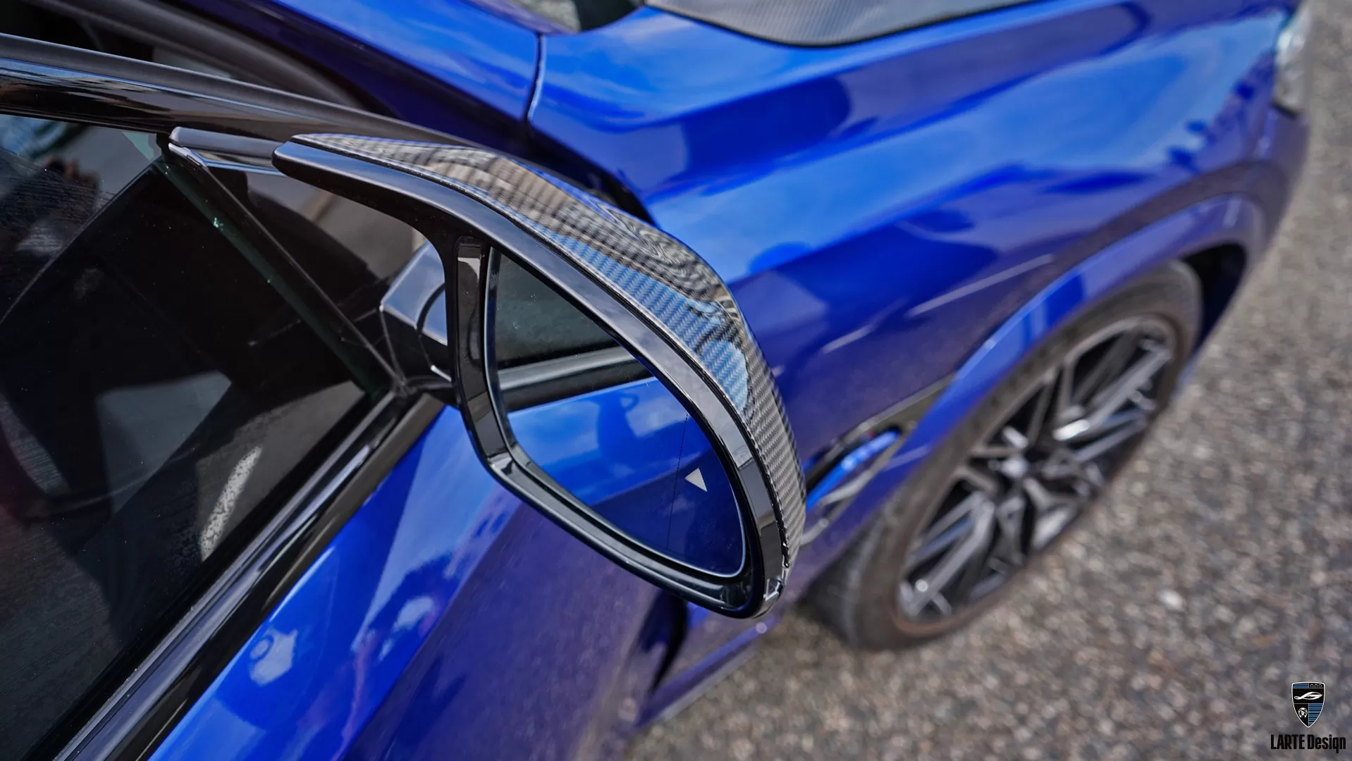 Carbon mirror caps for BMW X6 M Competition F96 by LARTE Design