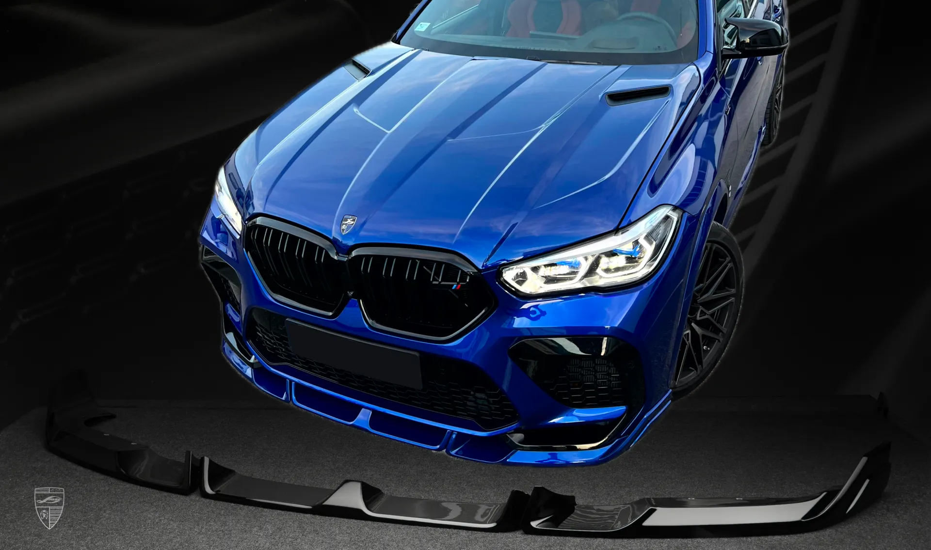 Front bumper splitter for your BMW X6M F96 Competition in the appearance package by LARTE Design