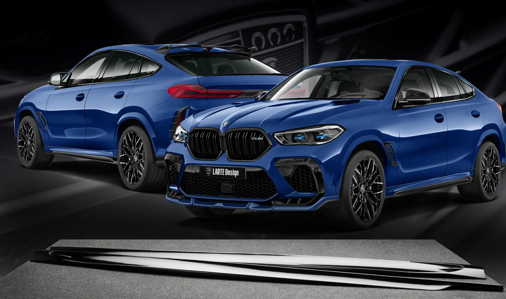 Side skirts upgrade for the family car BMW X6M F96 Competition from LARTE Design