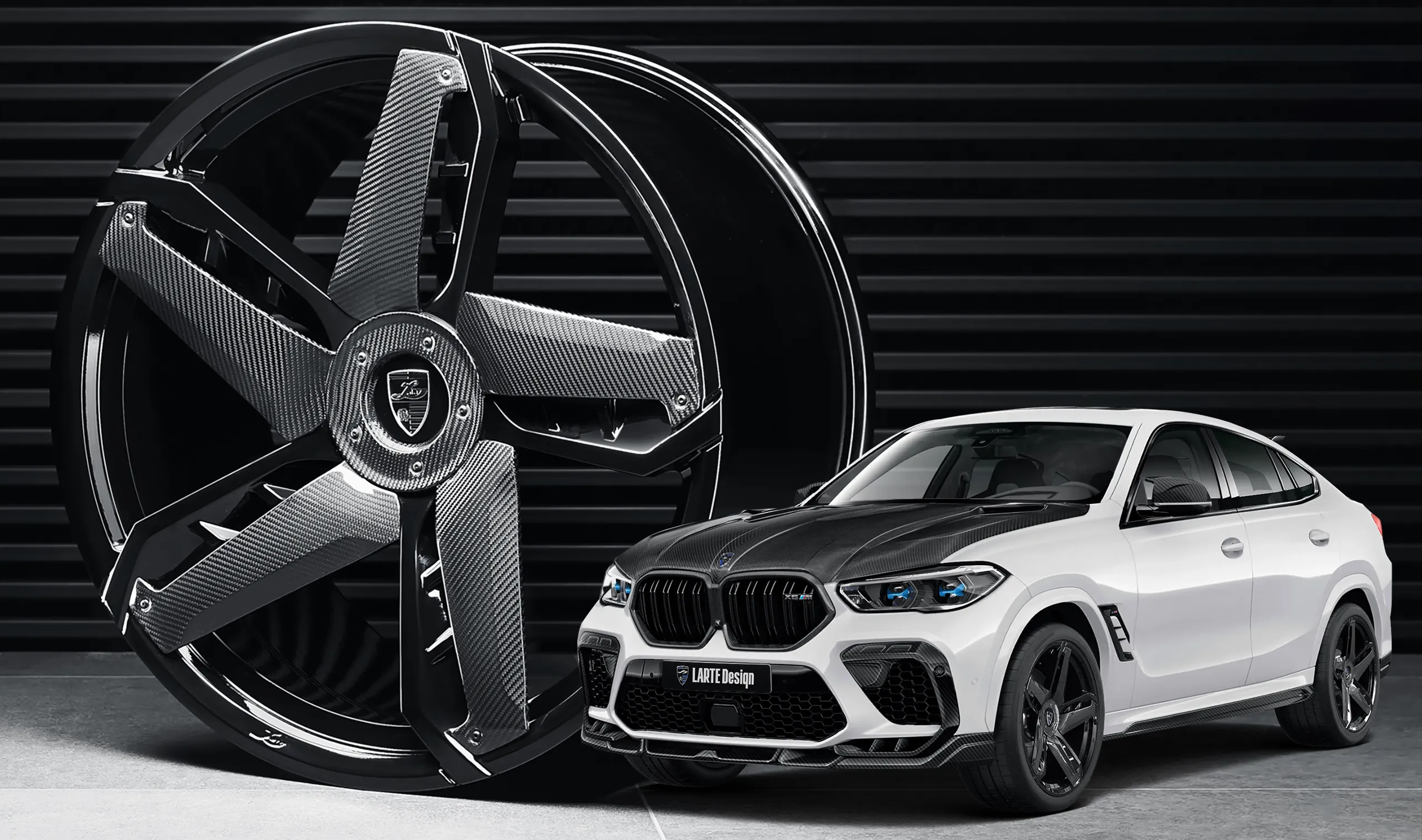 Forged wheels upgrade for the luxury car BMW X6M F96 Competition from LARTE Design