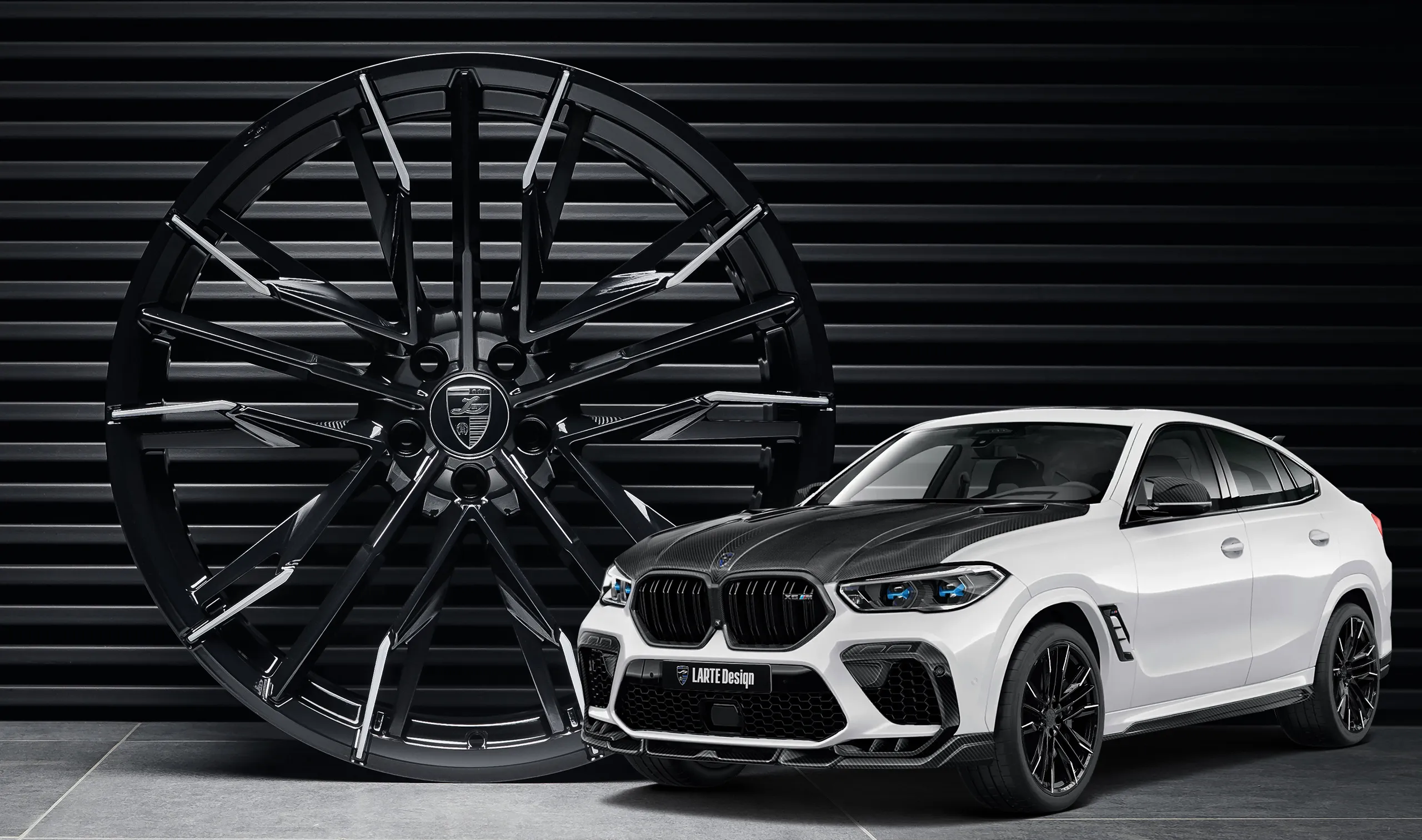 Forged wheels upgrade for the family car BMW X6M F96 Competition from LARTE Design