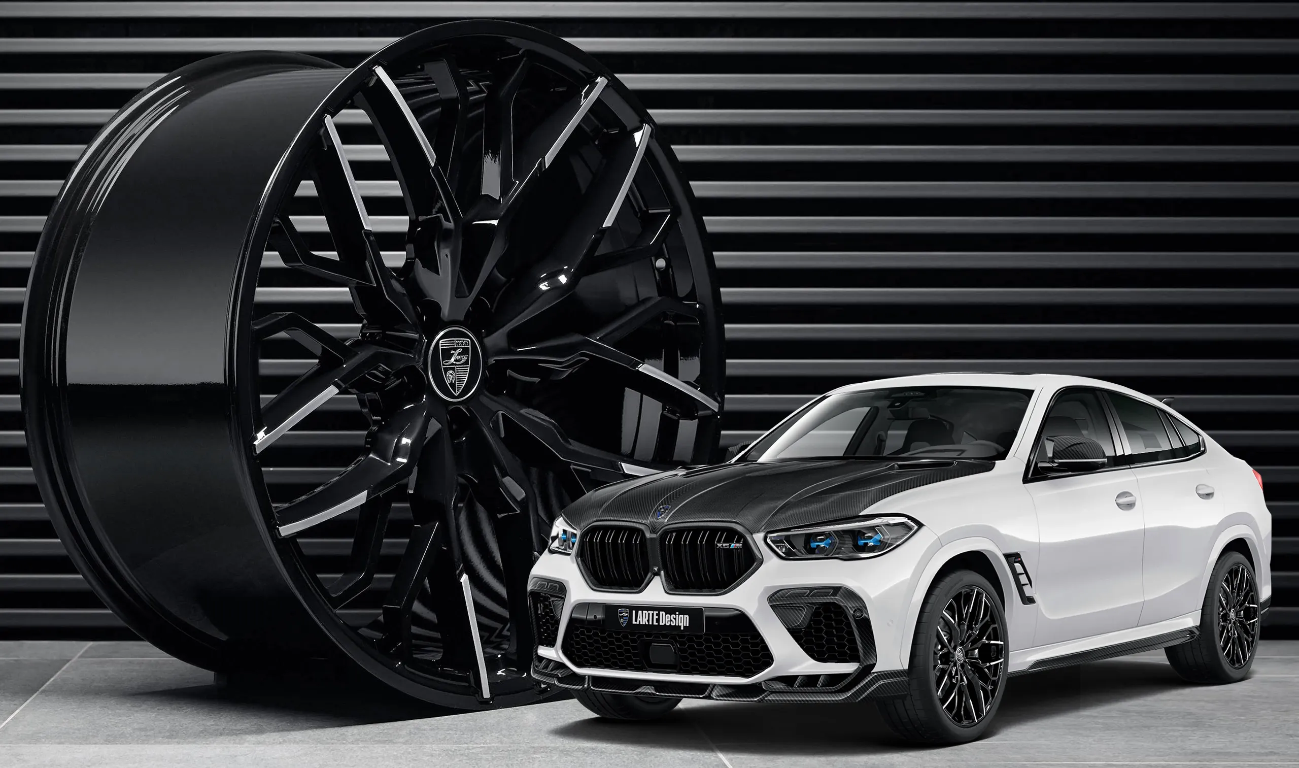 Forged rims upgrade for the family car BMW X6M F96 Competition from LARTE Design