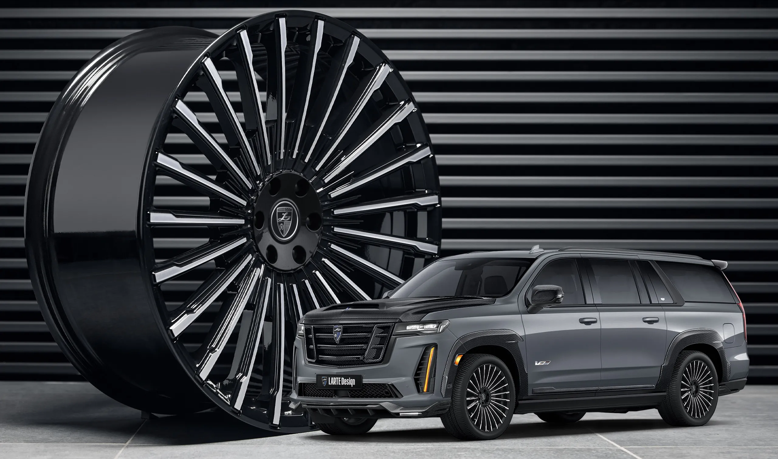 Custom forged rims for your Cadillac Escalade V-ESV in the appearance package by LARTE Design