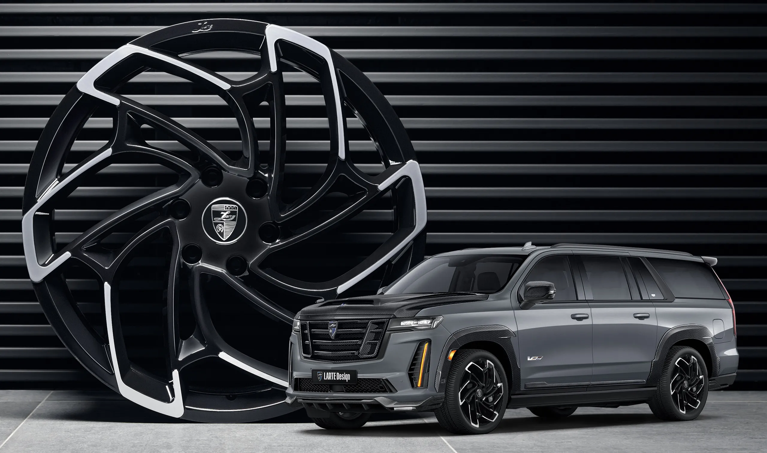 Custom forged rims upgrade for your SUV Cadillac Escalade V-ESV from LARTE Design