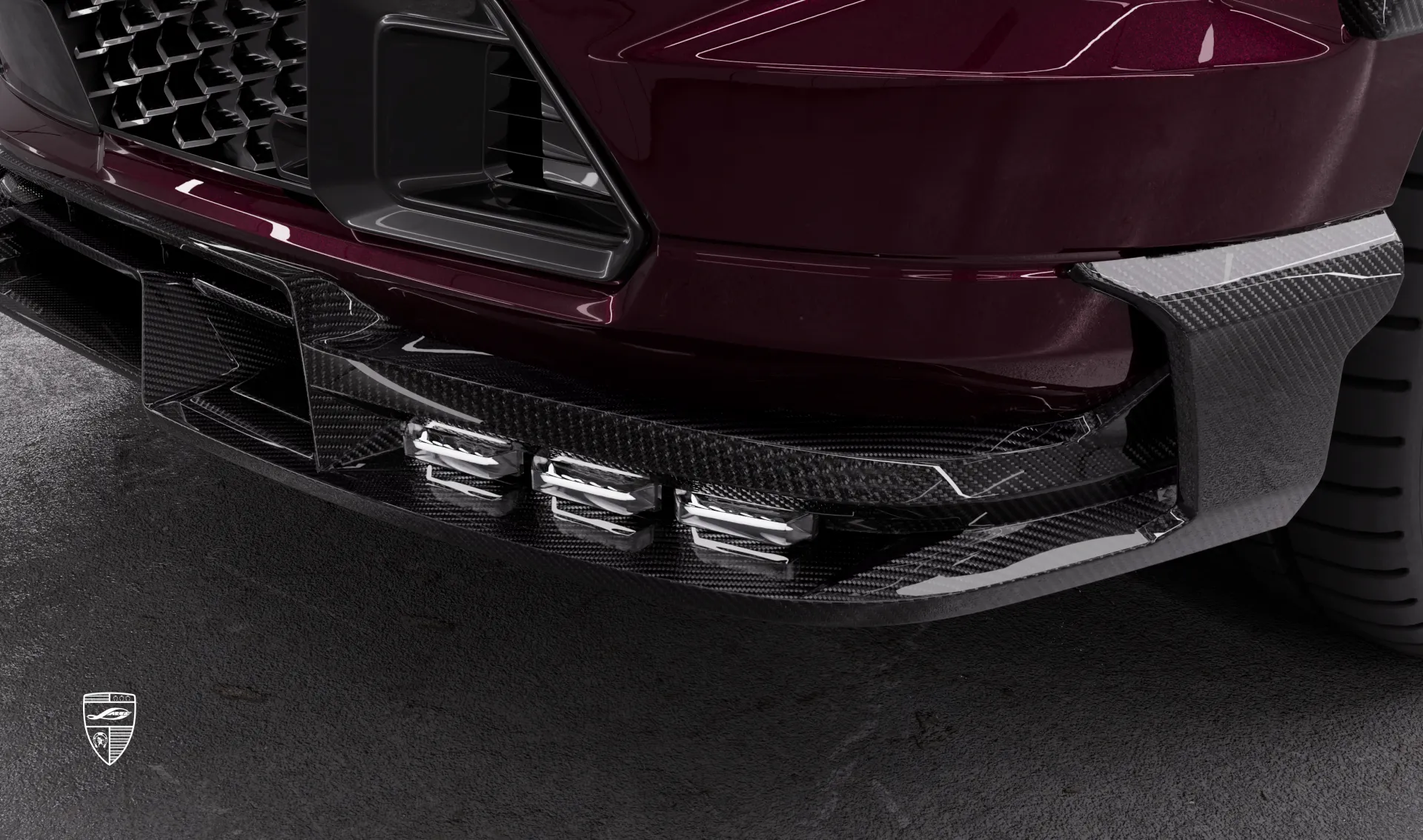 Frontstoßfänger-Aufsatz Upgrade für das Familienauto Cadillac V-ESV Facelift von LARTE Design