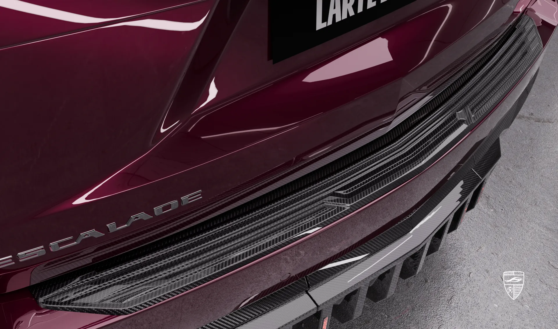 Heckstoßfänger-Aufsatz für Ihren Cadillac Escalade V-ESV Facelift im Umrüstkit von LARTE Design