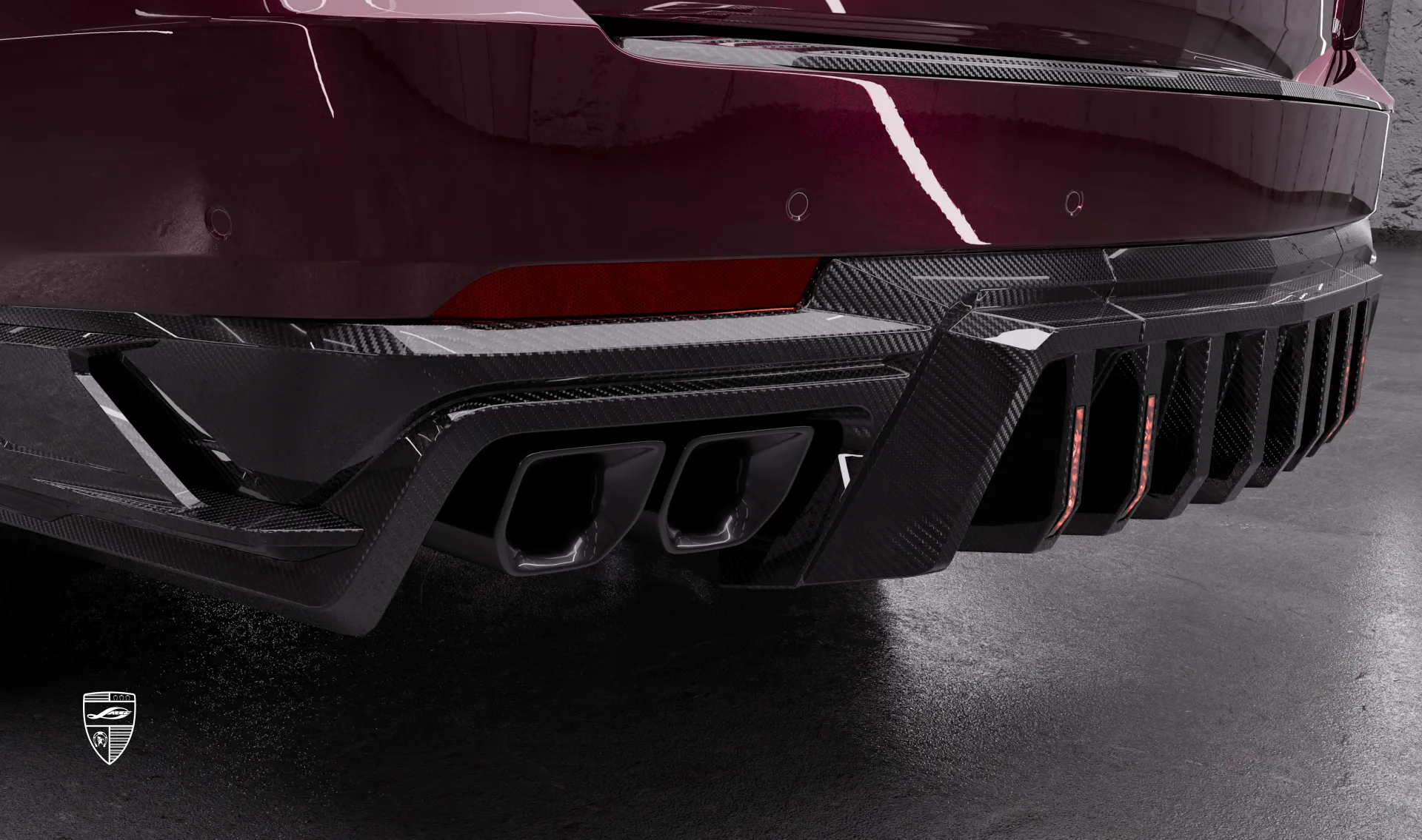 Heckdiffusor Upgrade für das Familienauto Cadillac Escalade V-ESV Facelift von LARTE Design