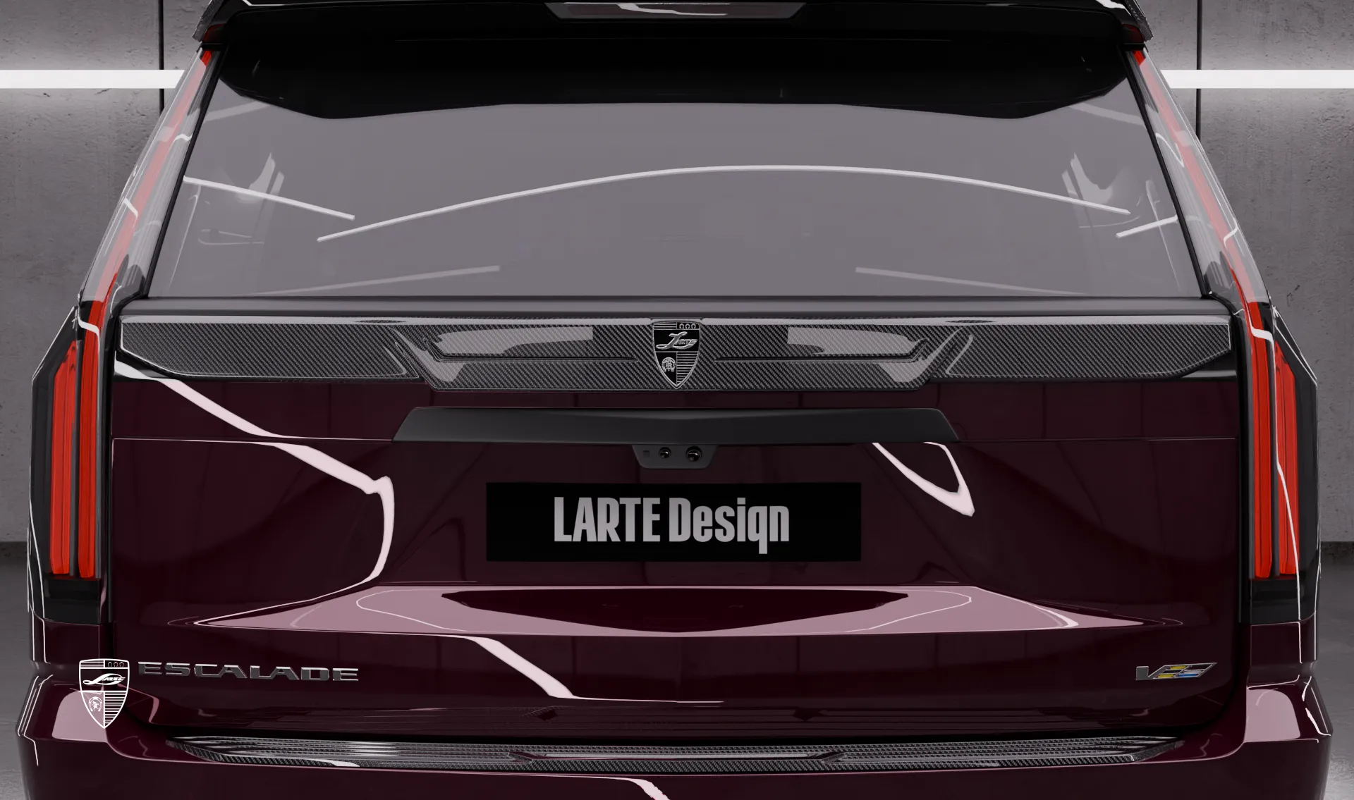 Heckklappenleiste für Ihren Cadillac Escalade V-ESV Facelift im Erscheinungspaket von LARTE Design