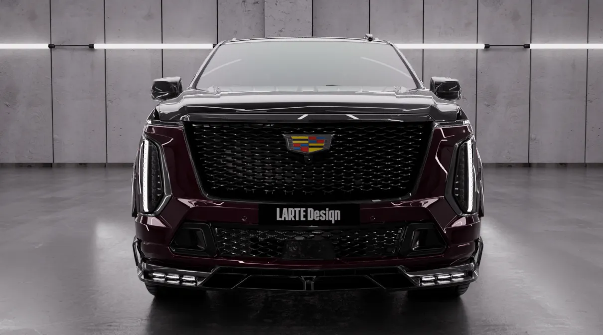 Frontansicht eines CADILLAC ESCALADE V V ESV 2024-2026 mit einem Karosserie-Kit für ein individuelles Erscheinungsbild