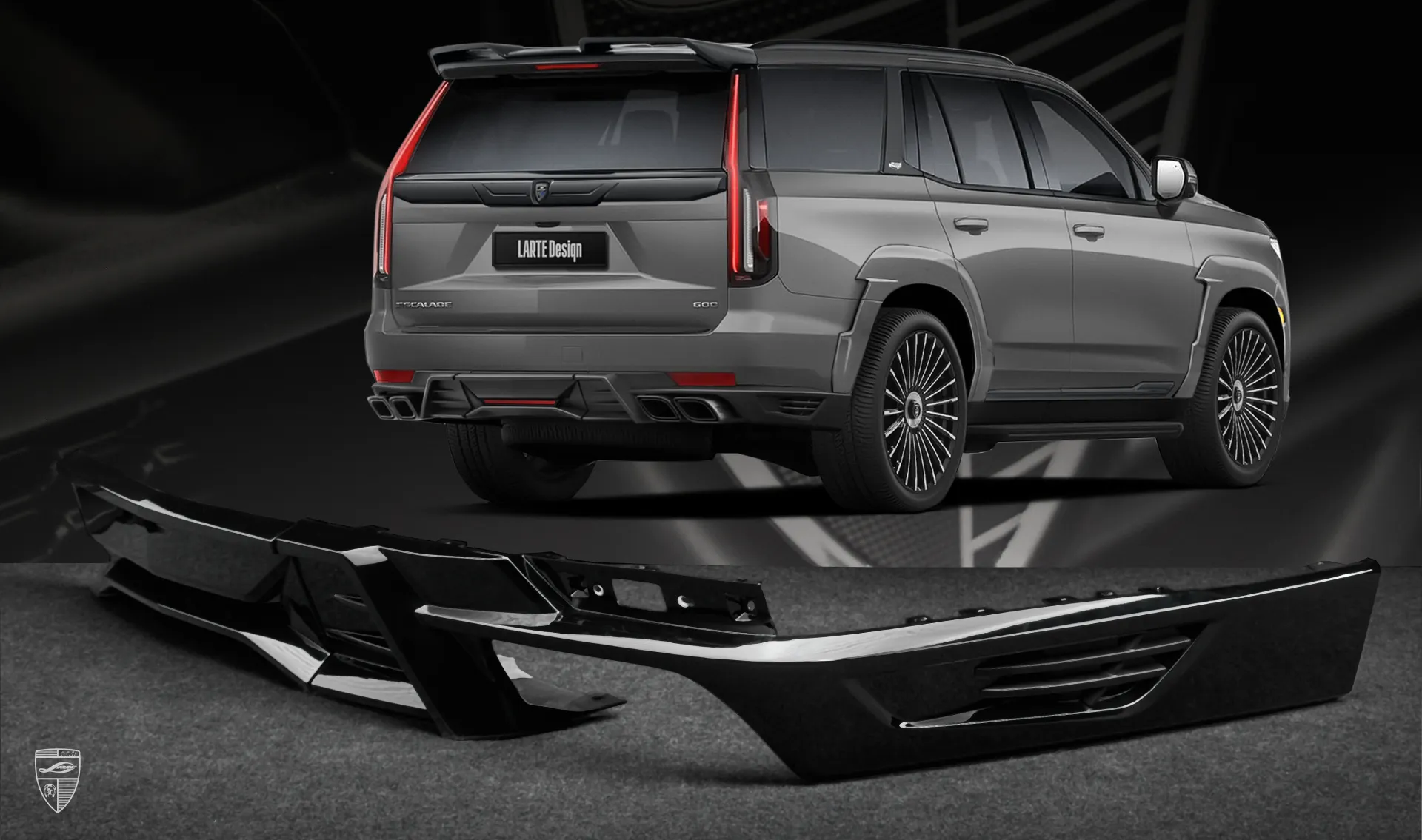 Heckstoßstangen-Diffusor für Ihren Cadillac Escalade ESV GMT 1XX im Erscheinungspaket von LARTE Design