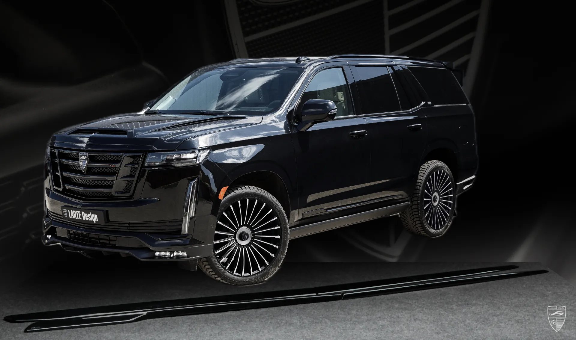 Door moldings for your Cadillac Escalade ESV GMT 1XX in the appearance package by LARTE Design