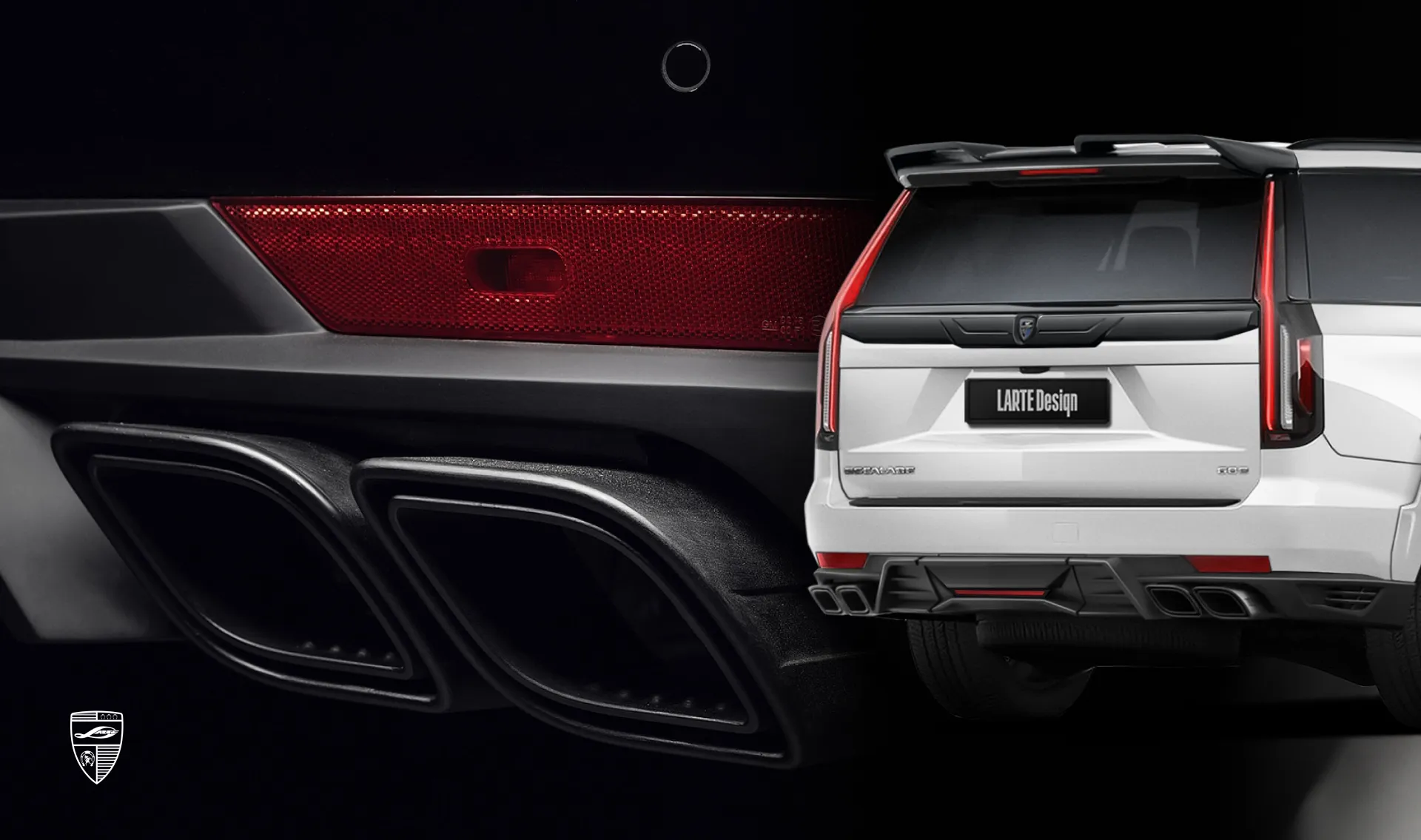 Endrohrspitzen für Ihren Cadillac Escalade ESV GMT 1XX im Erscheinungspaket von LARTE Design
