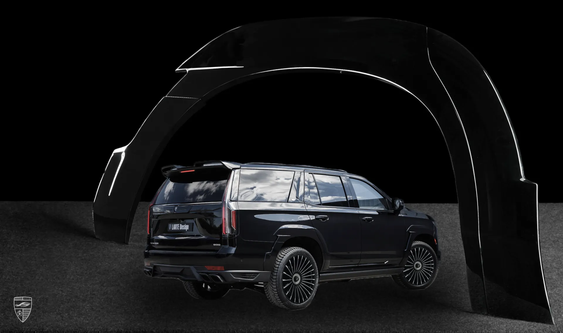 Rear fender flares for your Cadillac Escalade ESV GMT 1XX in the appearance package by LARTE Design