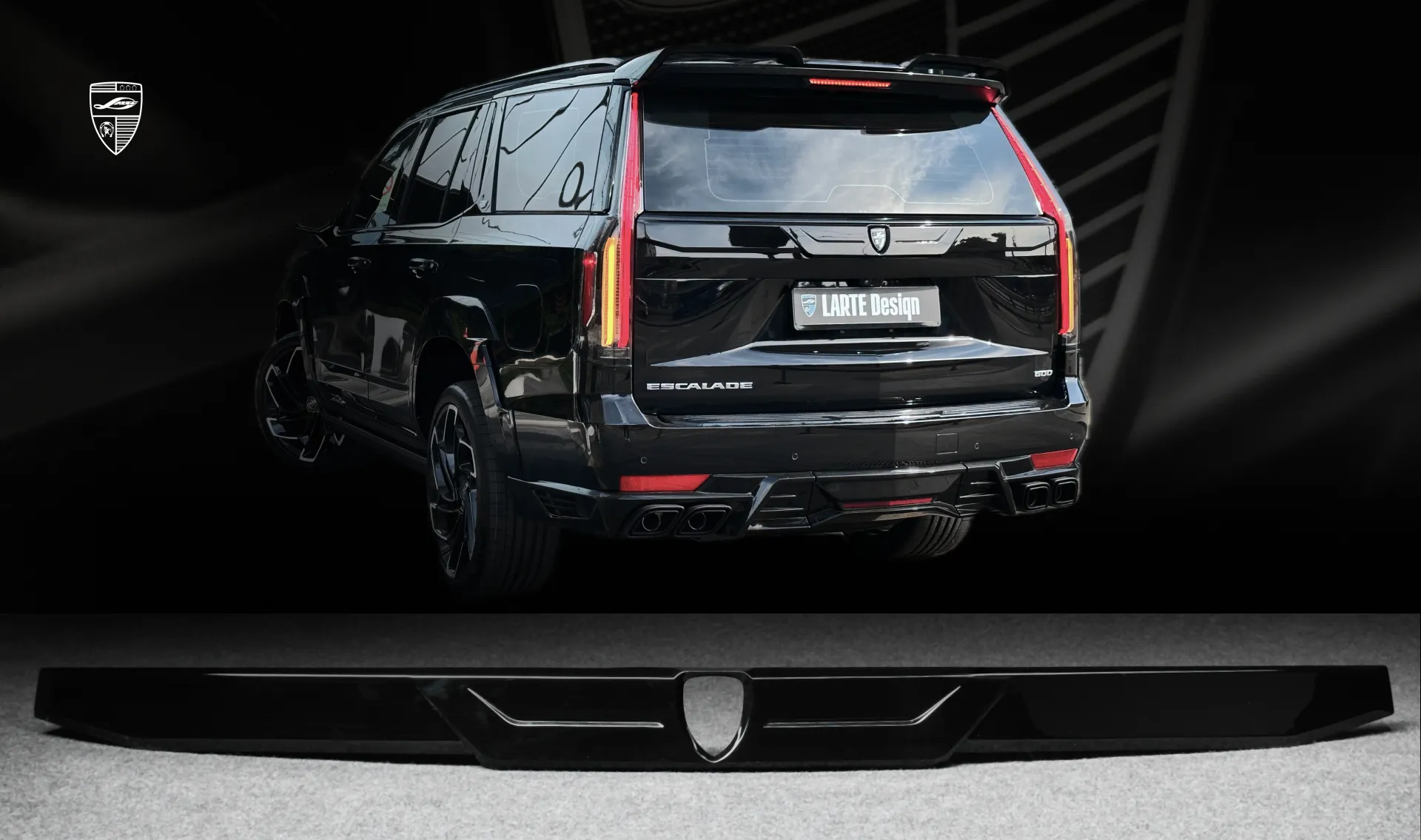 Trunk lid trim for your Cadillac Escalade ESV GMT 1XX in a conversion kit from LARTE Design