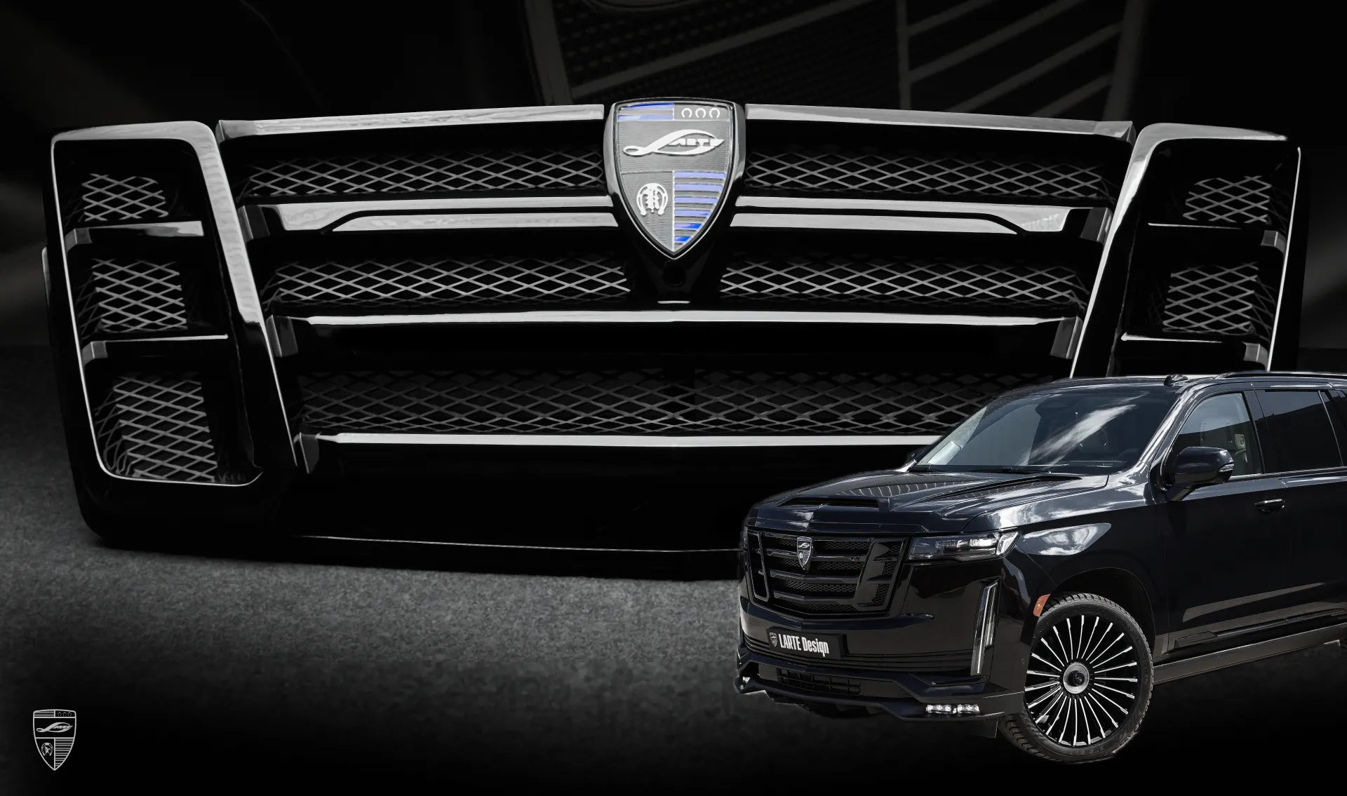 Front grille for your Cadillac Escalade ESV GMT 1XX in the appearance package by LARTE Design