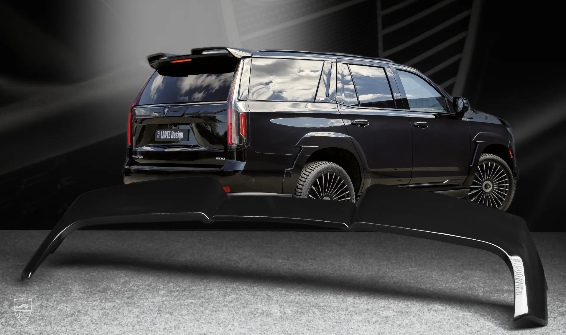 Roof spoiler for your Cadillac Escalade ESV GMT 1XX in the appearance package by LARTE Design