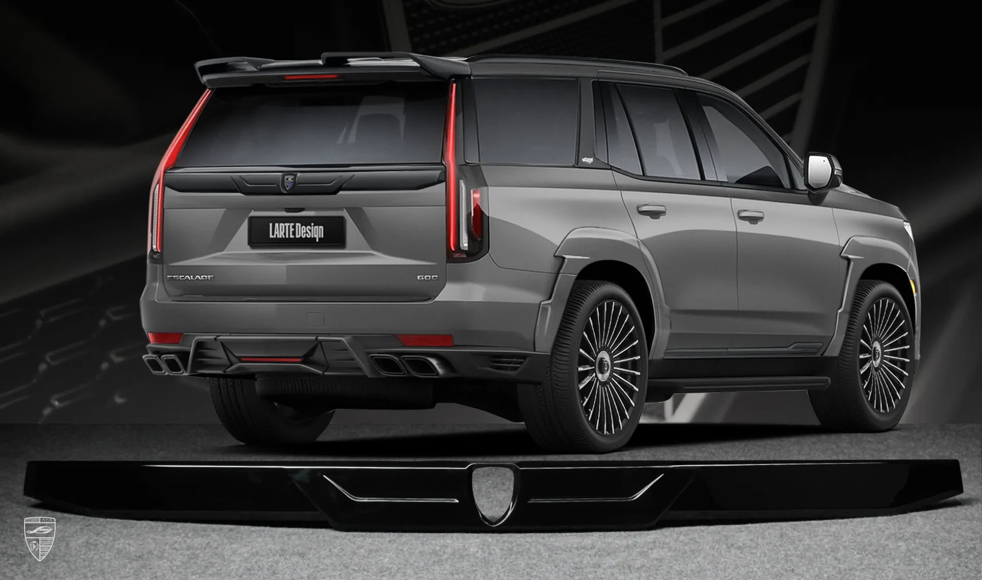 Verzierungen für den Kofferraumdeckel Upgrade für das Familienauto Escalade ESV GMT 1XX von LARTE Design