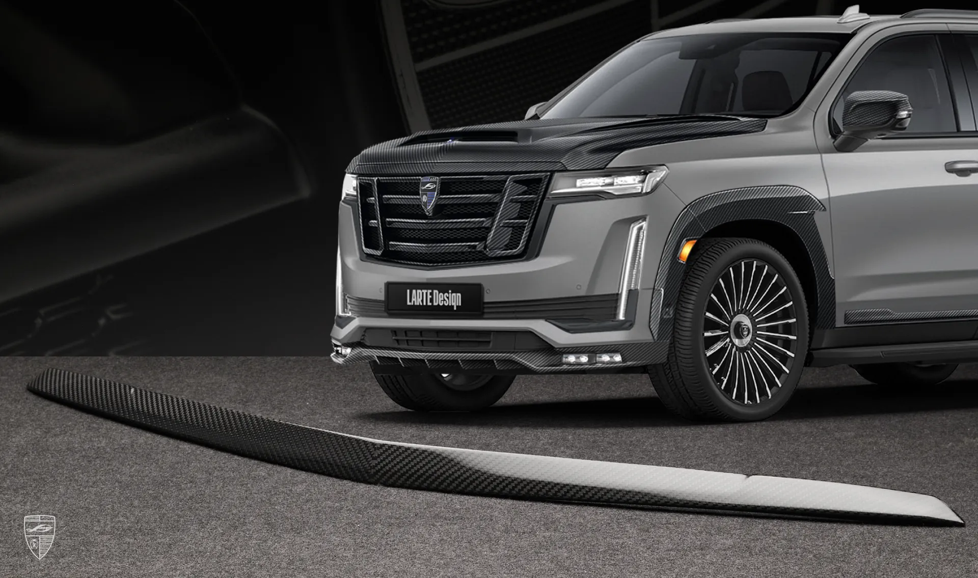 Motorhaubenabweiser Upgrade für das Familienauto Cadillac Escalade ESV GMT 1XX von LARTE Design
