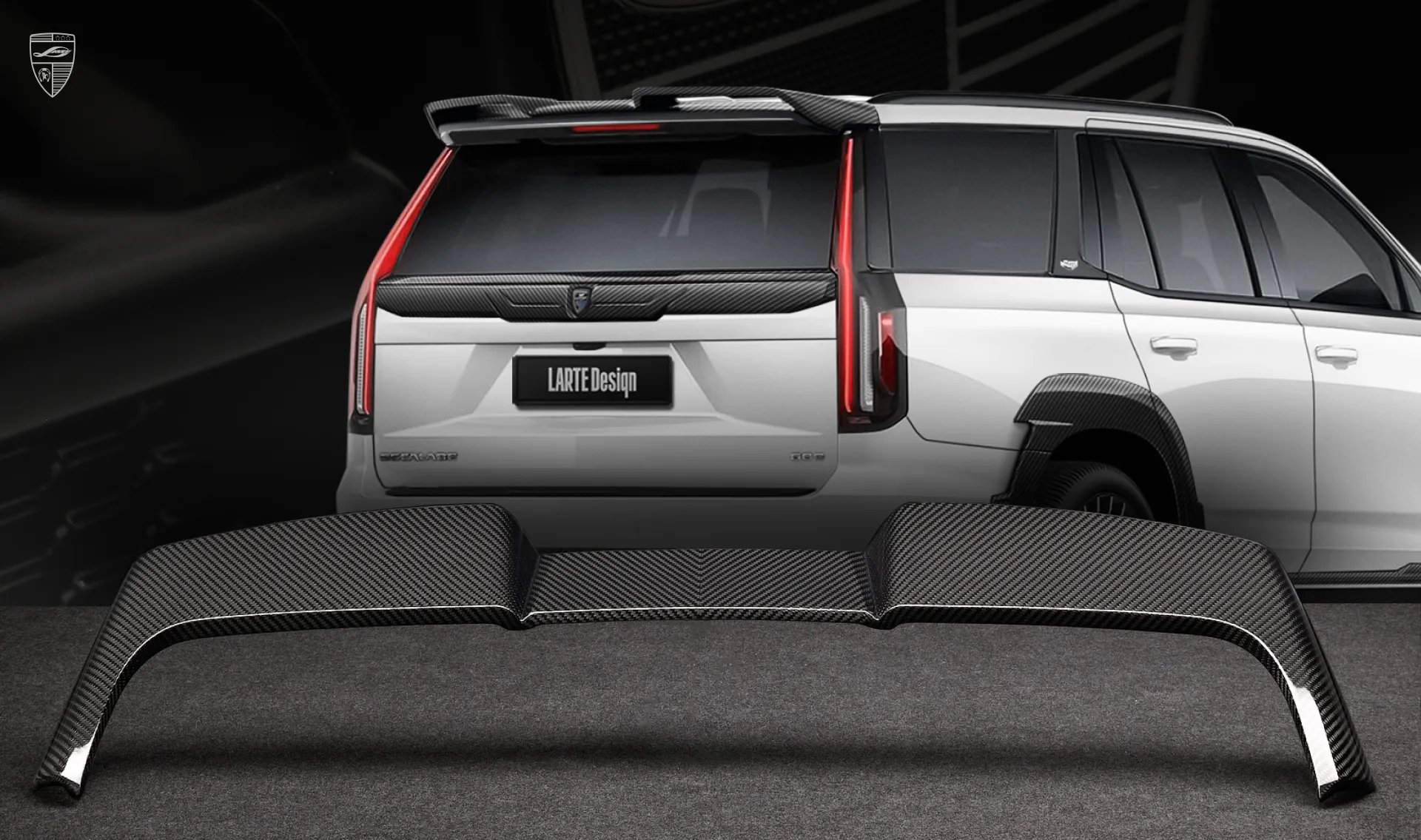 Carbonfaser-Dachspoiler Upgrade für den Luxuswagen Cadillac Escalade ESV GMT 1XX von LARTE Design
