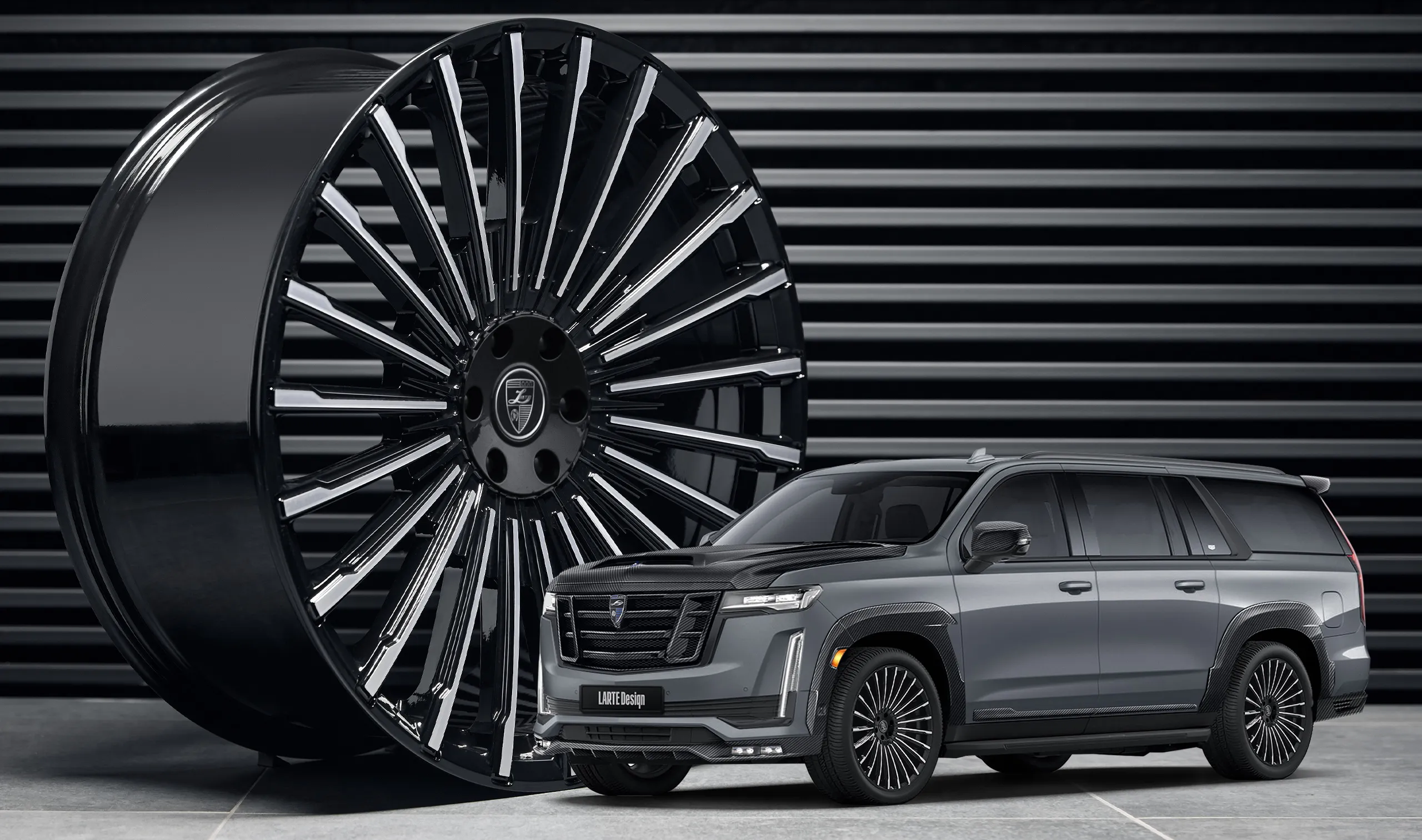Forged rims upgrade for the family car Cadillac Escalade ESV GMT 1XX from LARTE Design