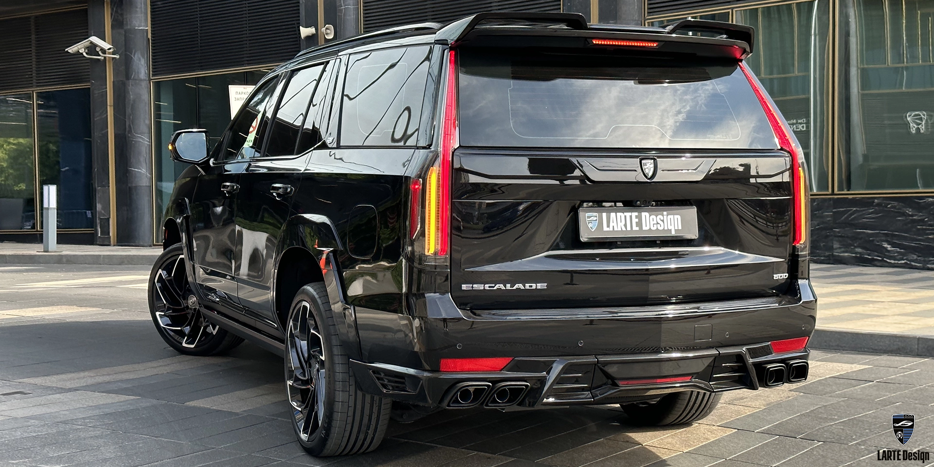 Buy carbon fiber Custom muffler tips for Cadillac Escalade GMT 1XX 6.2 AT Luxury Black Raven 2022